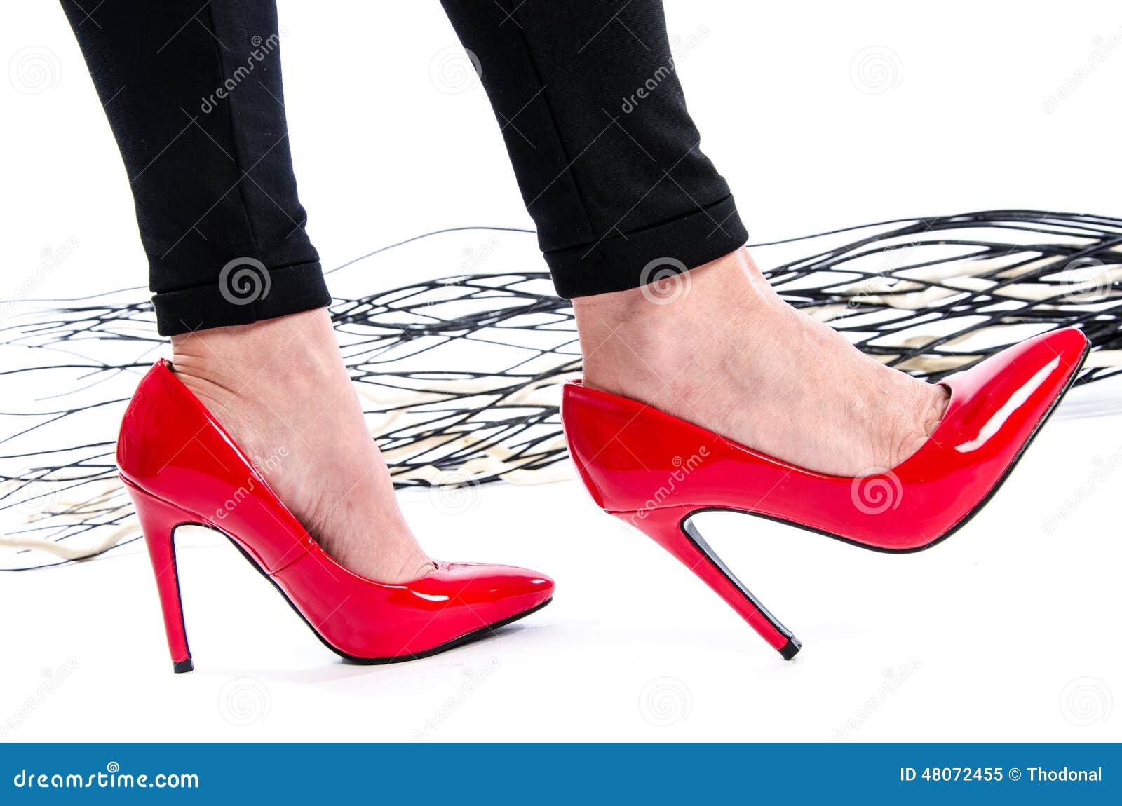 zapatos rojos tacon alto