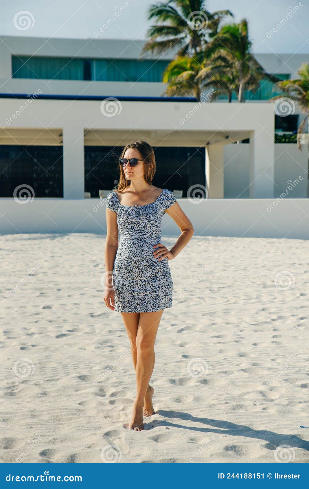 Mujer Sexy Y Hermosa En Poses De Vestir En La Playa Imagen de archivo -  Imagen de muchacha, playa: 244188151