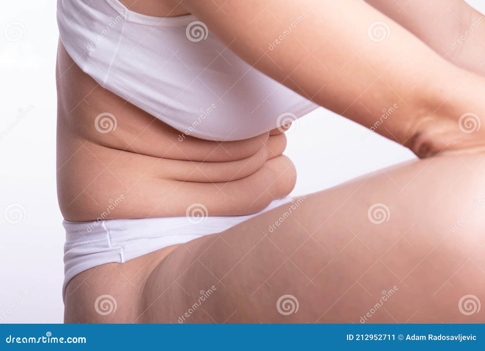 Mujer Grande Con Cuerpo Real Natural En Ropa Interior De Algodón Imperfecto No Ideal Sobrepeso Imagen archivo Imagen de dieta, pérdida: 212952711