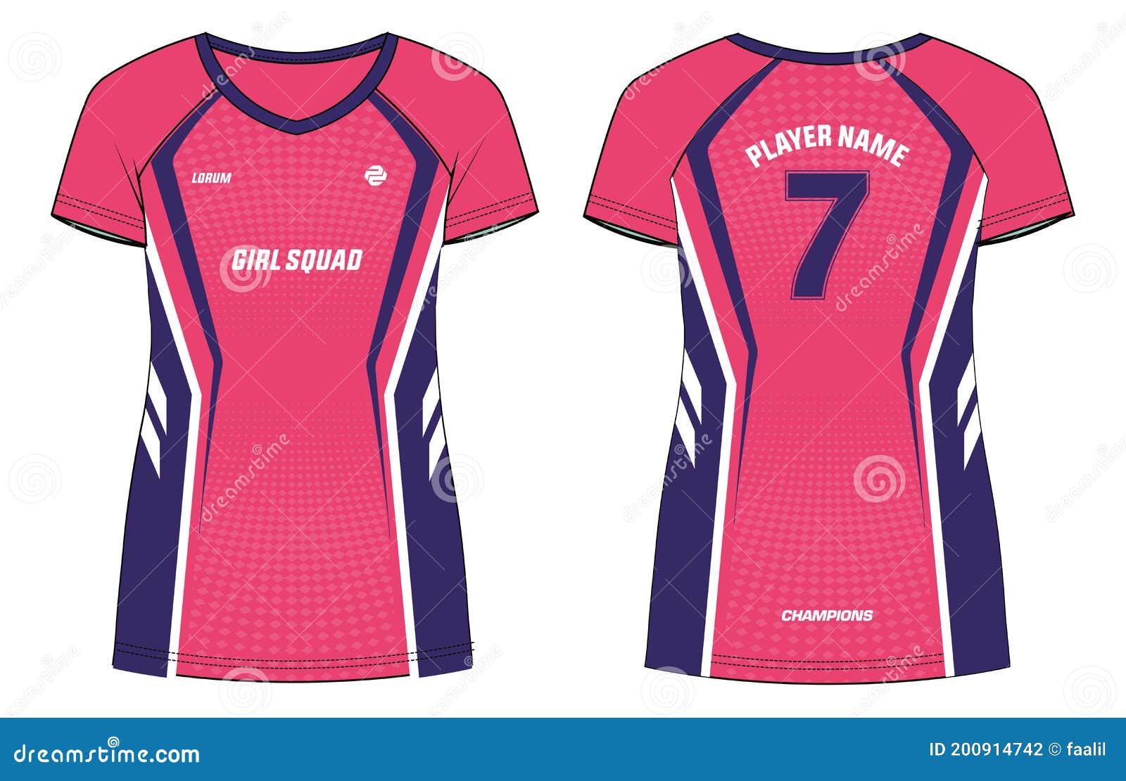 Camiseta de diseño deportivo para mujer, maqueta de jersey de fútbol para  club de fútbol. plantilla de uniforme de polo.