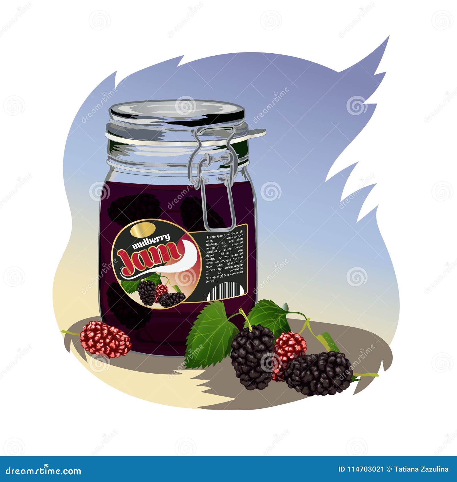 Mulberry Jam Stock Illustrations – 212 Mulberry Jam Stock