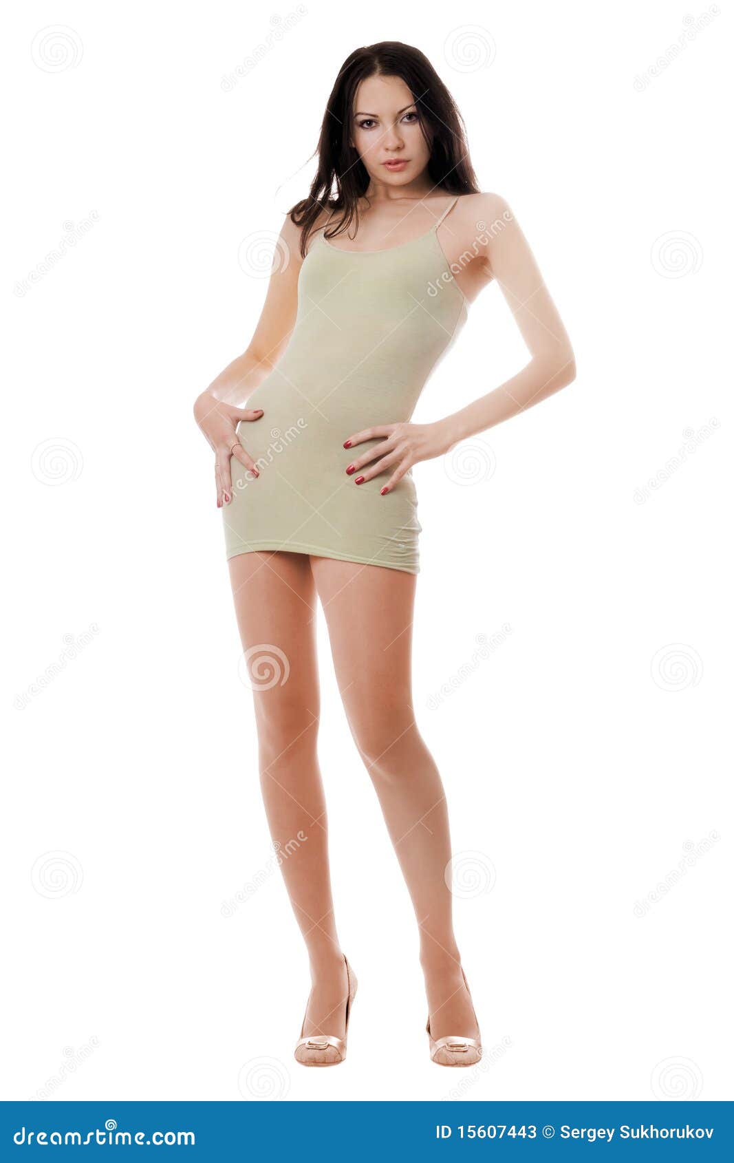 Mulher Brincalhão Que Levanta No Vestido Tight-fitting Imagem de Stock -  Imagem de vestido, adulto: 15607443