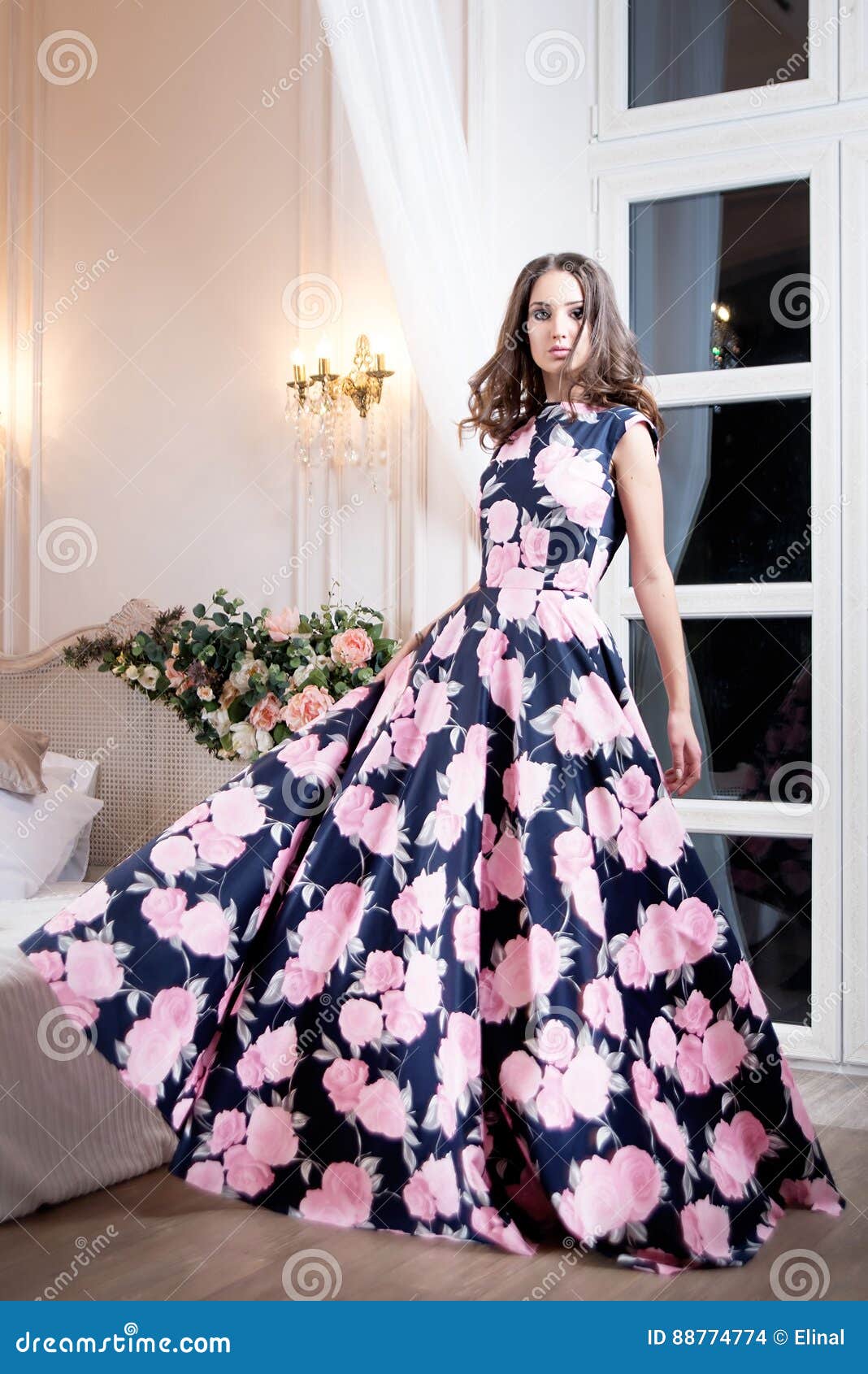 vestido floral elegante