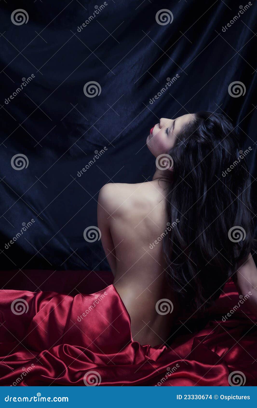Mulher sensual foto de stock. Imagem de vermelho, azul - 23330674