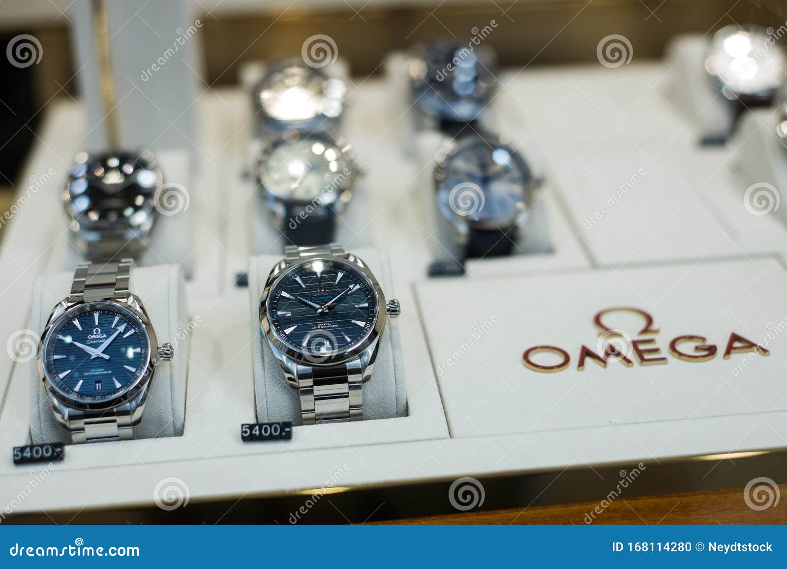Swiss Watches by Omega in a Jewelry Showroom Editorial Image - Image of ...