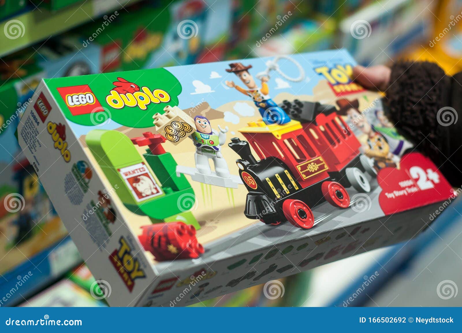 Toy Story Train by Lego Duplo in Hand of Woman in a Toy Store Supermarket Editorial Photography Image of business, colorful: 166502692