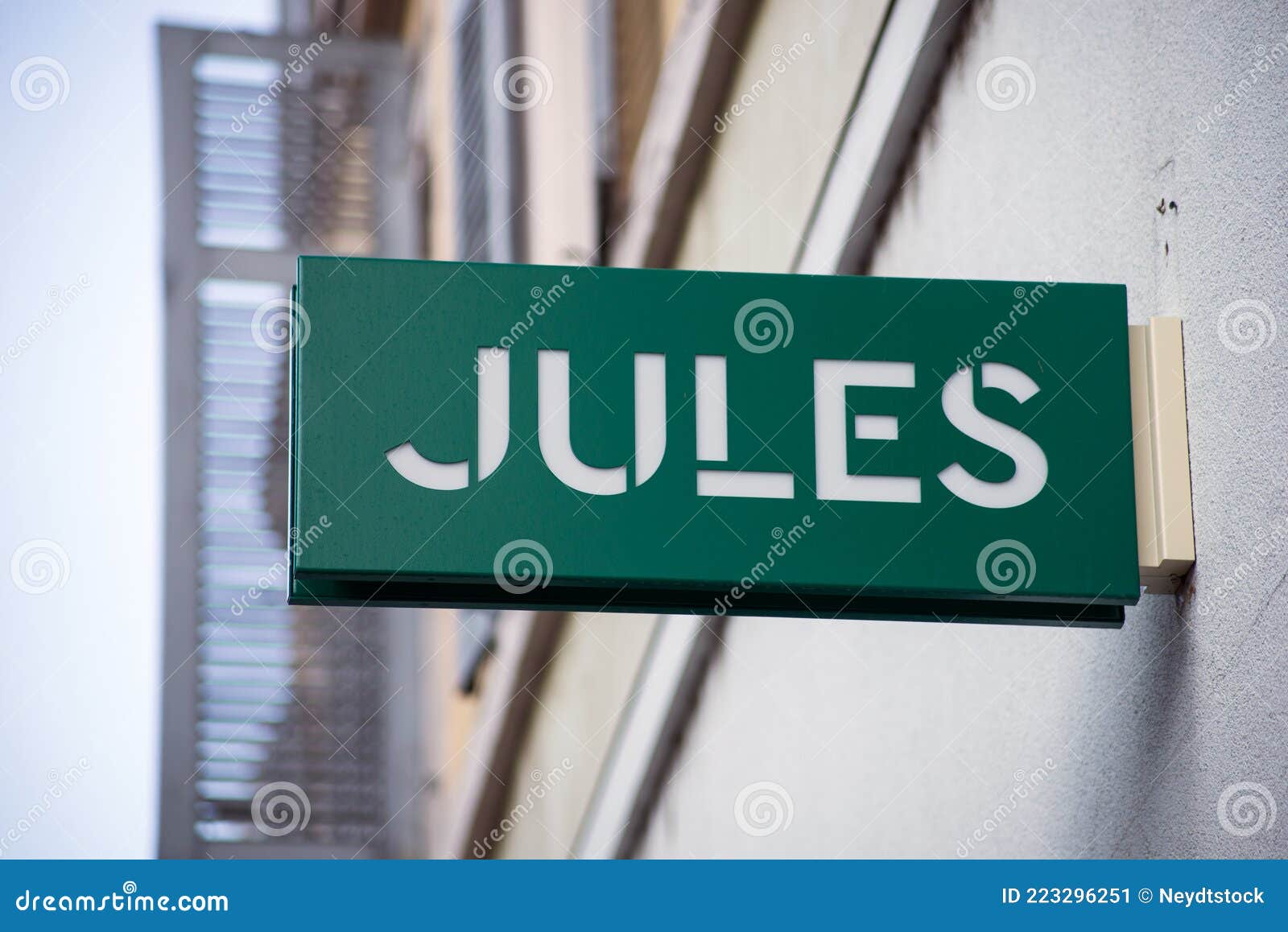 Jules Logo on the Signboard on Store Front in the Street Editorial ...