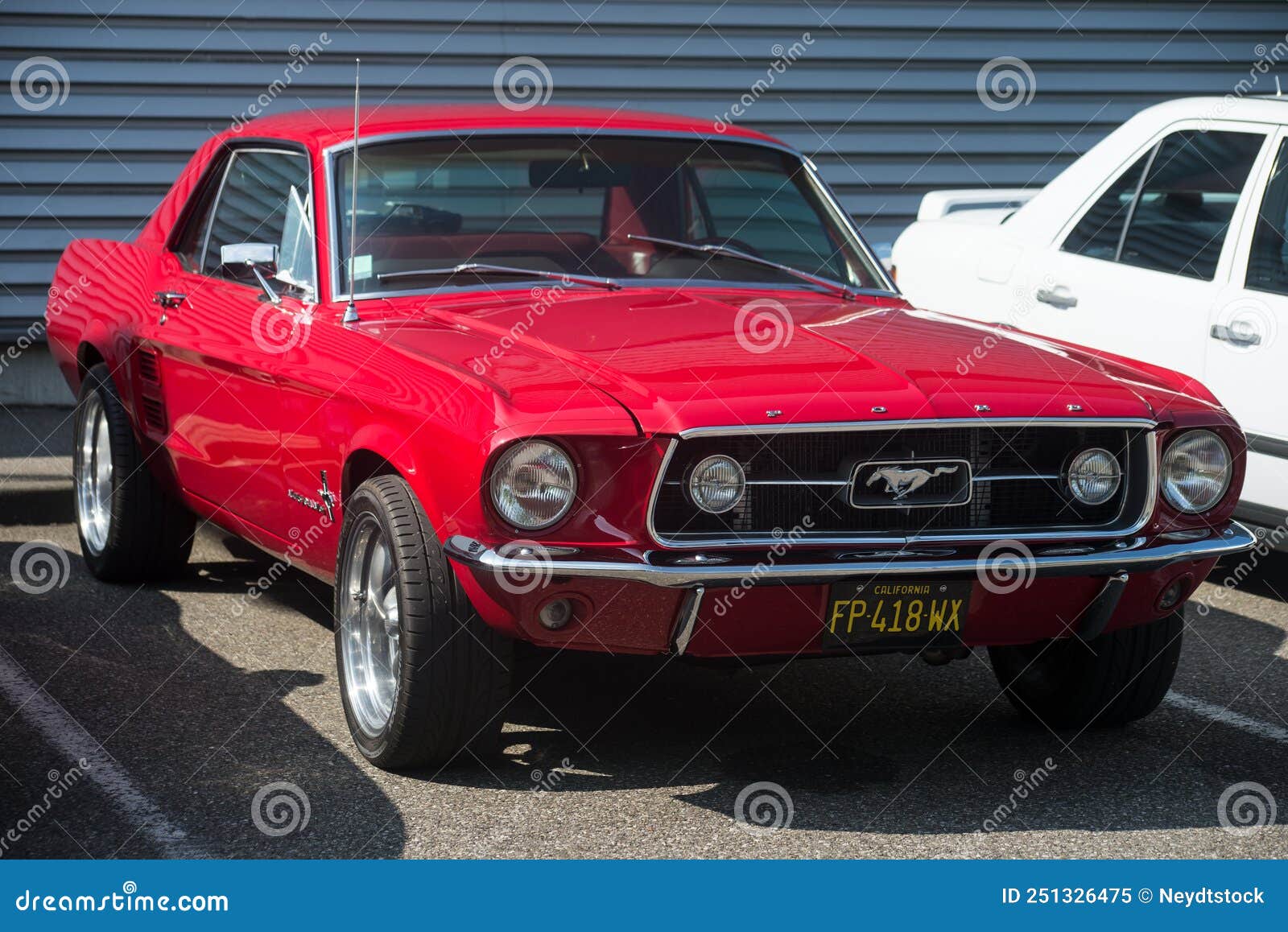 Front View of Ford Mustang 1957 Parked in the Street Editorial Image ...