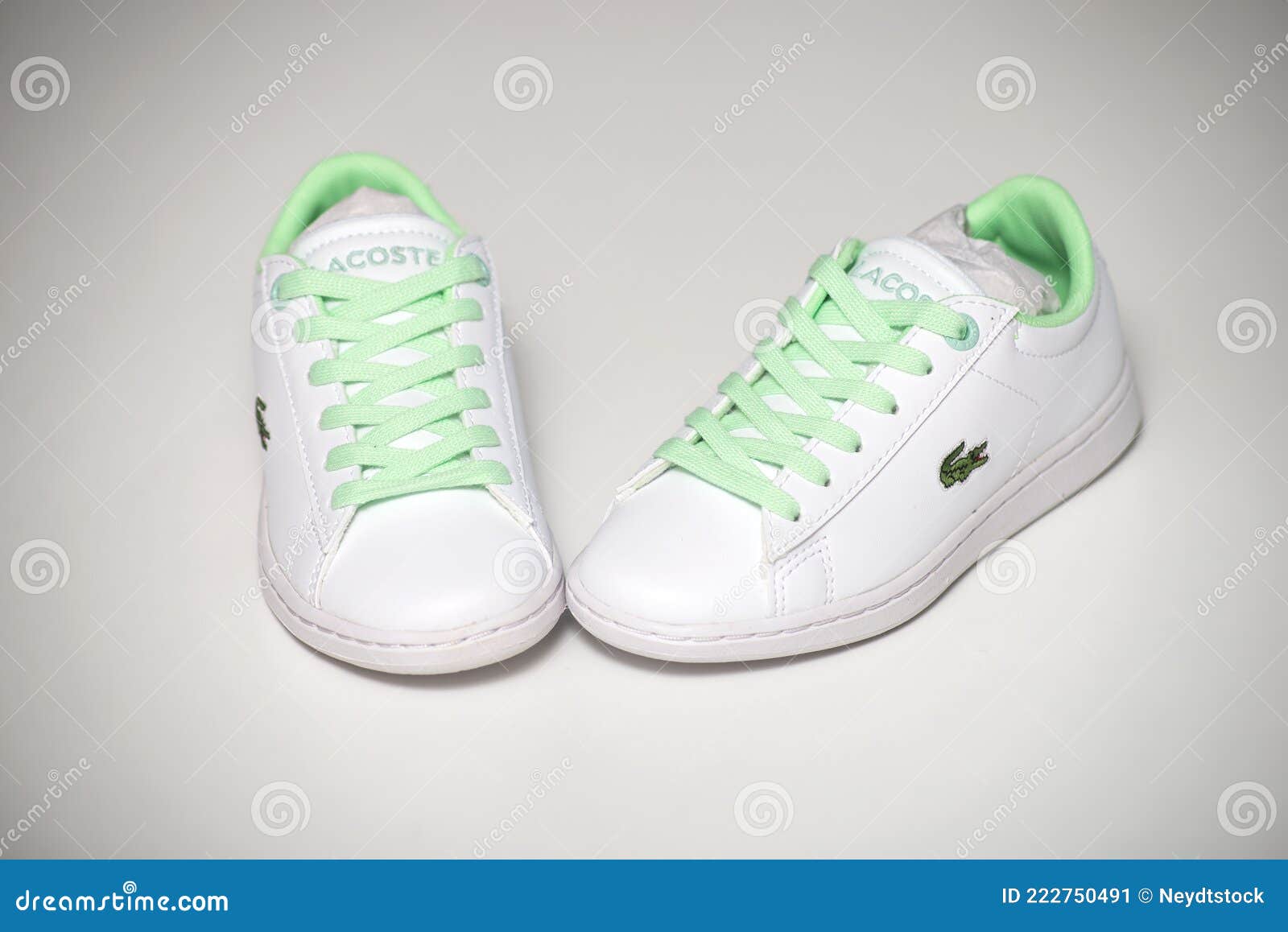 White Sneakers for by Lacoste on White Background, Lacoste is the Famous French Luxury Brand of Sportwear in the World Editorial Photo - Image of isolated, brand: 222750491