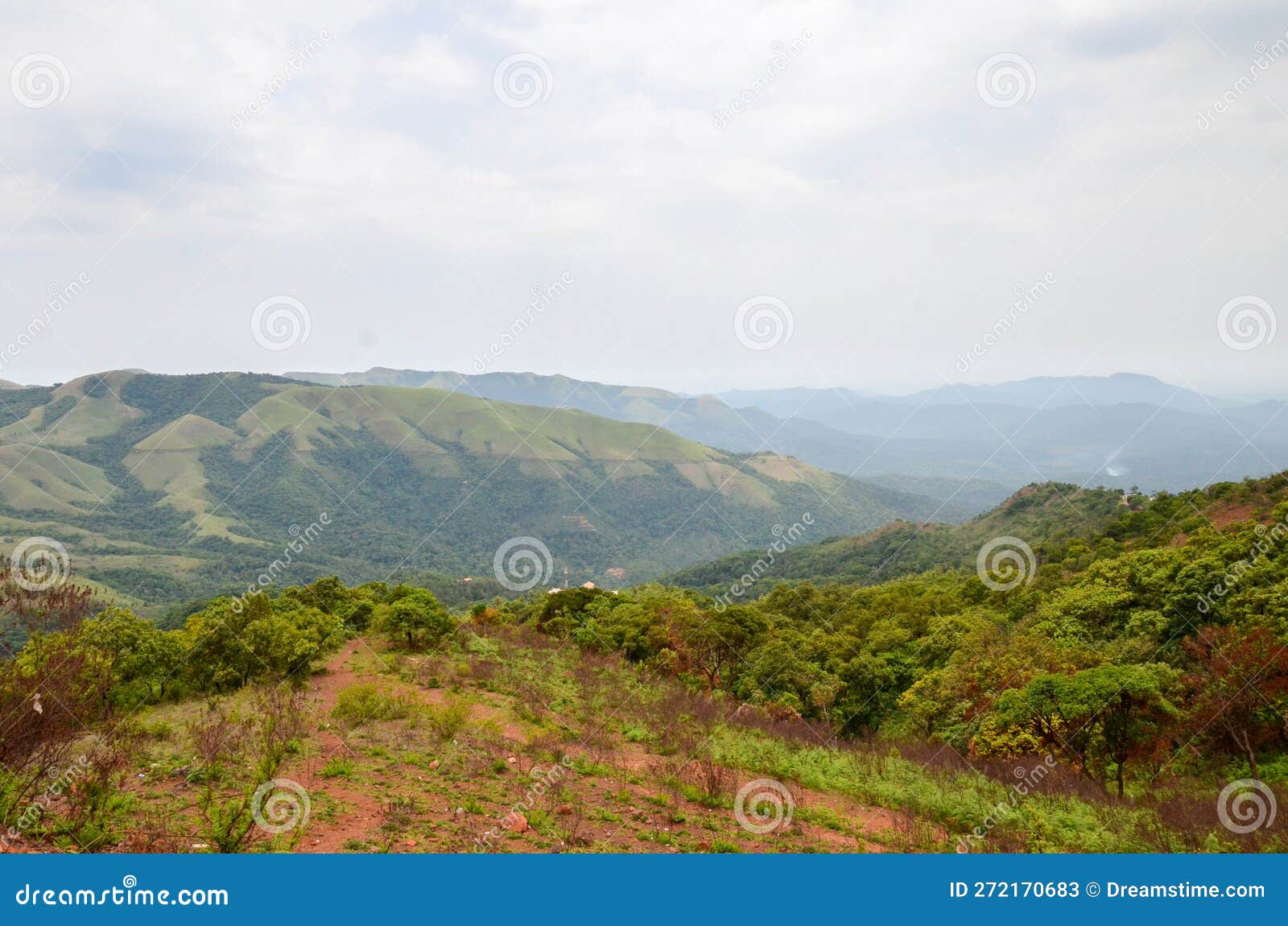 mullayangiri range of mountains in chikmagalur, india