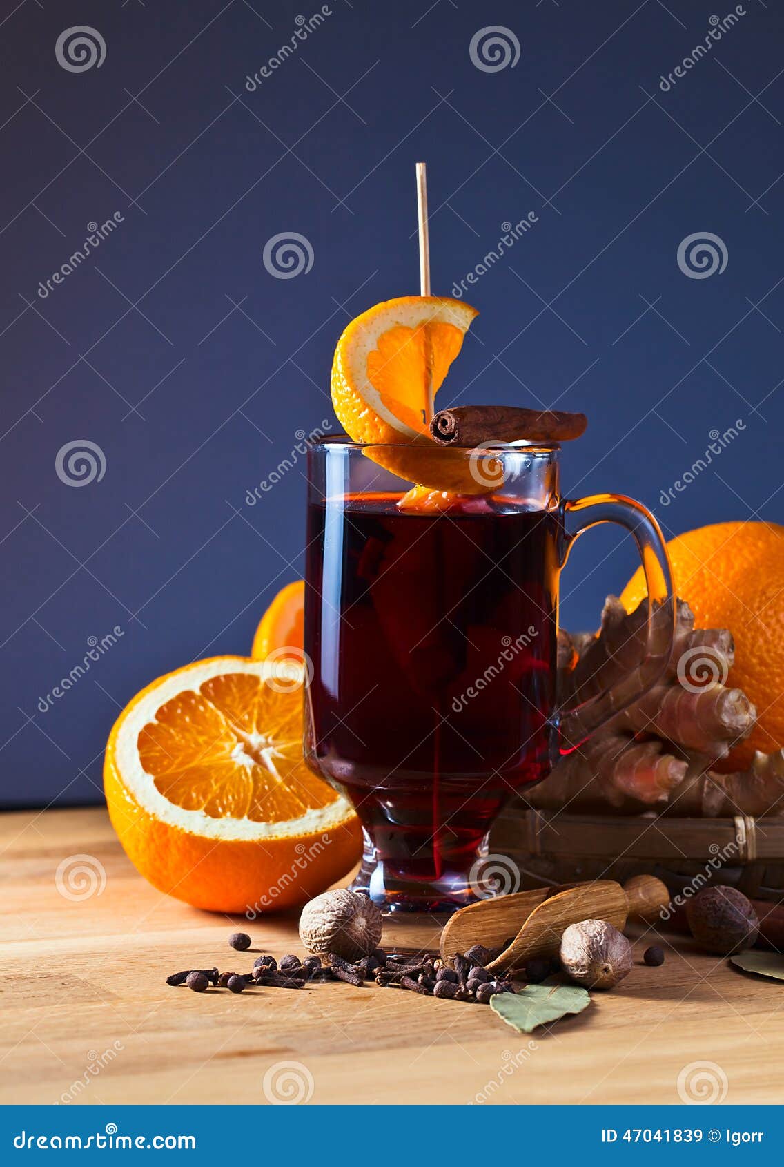 Mulled wine with spices stock image. Image of gourmet - 47041839
