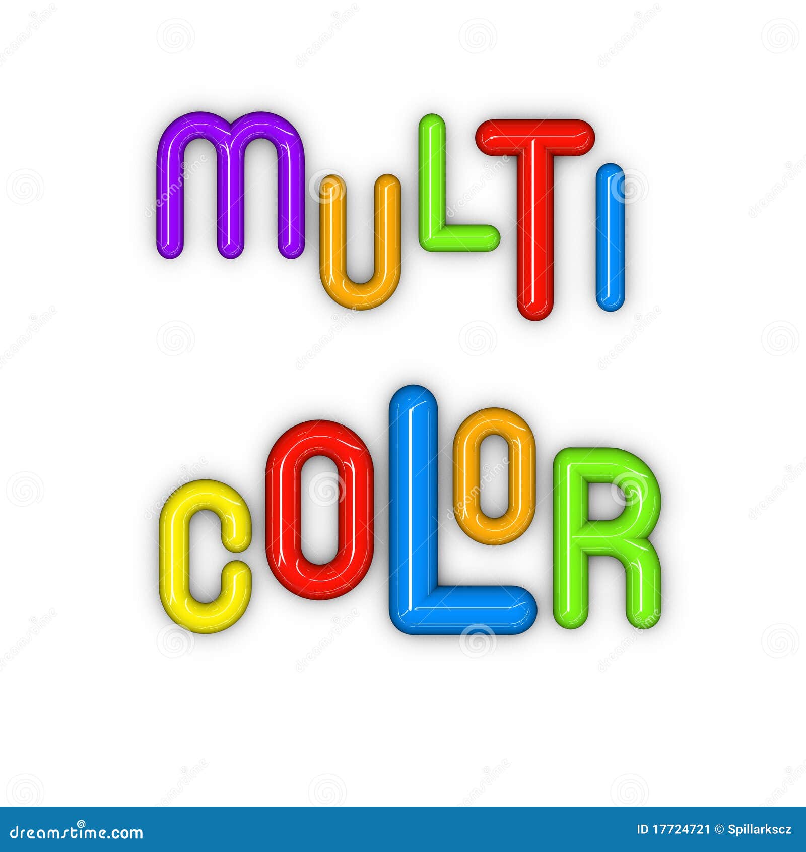 Multi Color In Glossy 3d Fonts Stock Image  Image 17724721