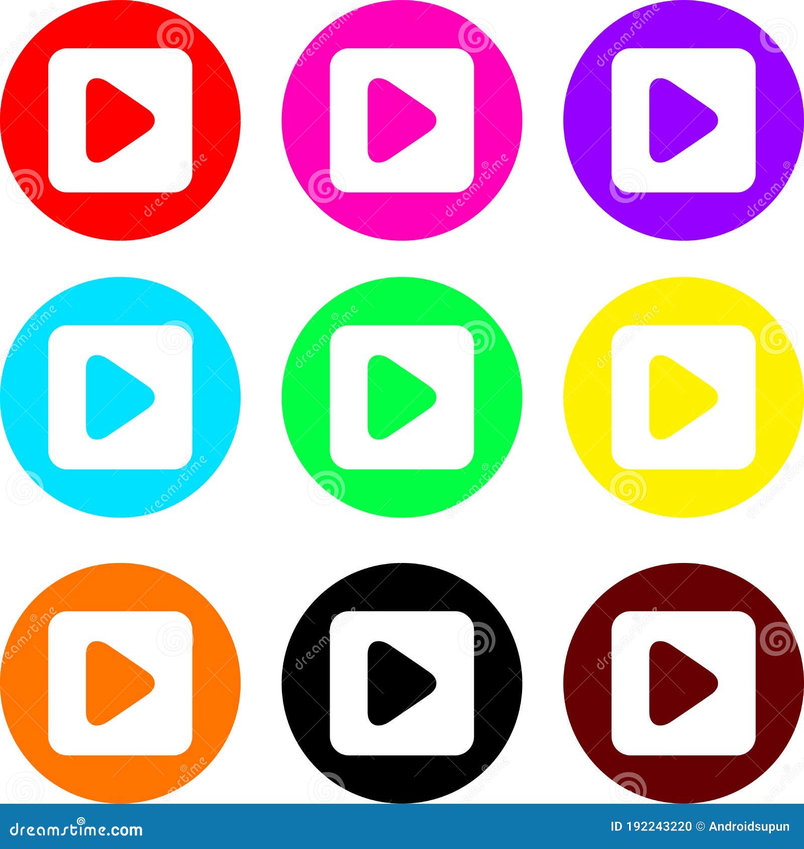 Youtube Cartoon Logo for Channels Stock Vector - Illustration of design,  multi: 192243220