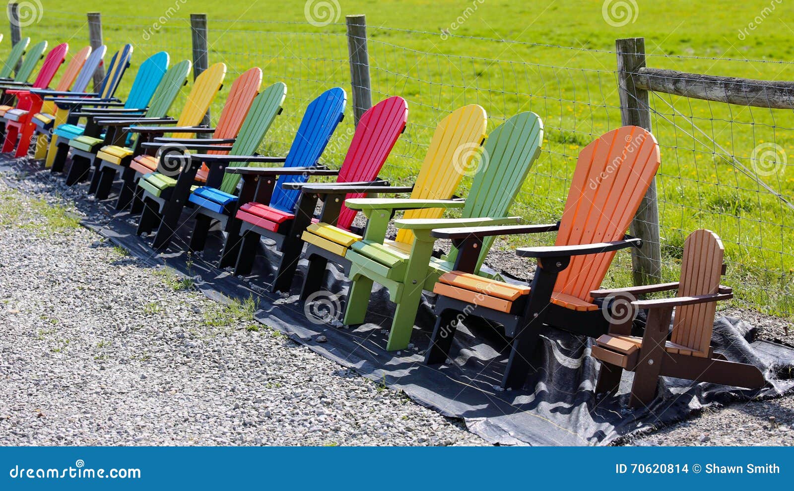 Multi Colored Adirondack Chairs Editorial Stock Image Image Of Lounging