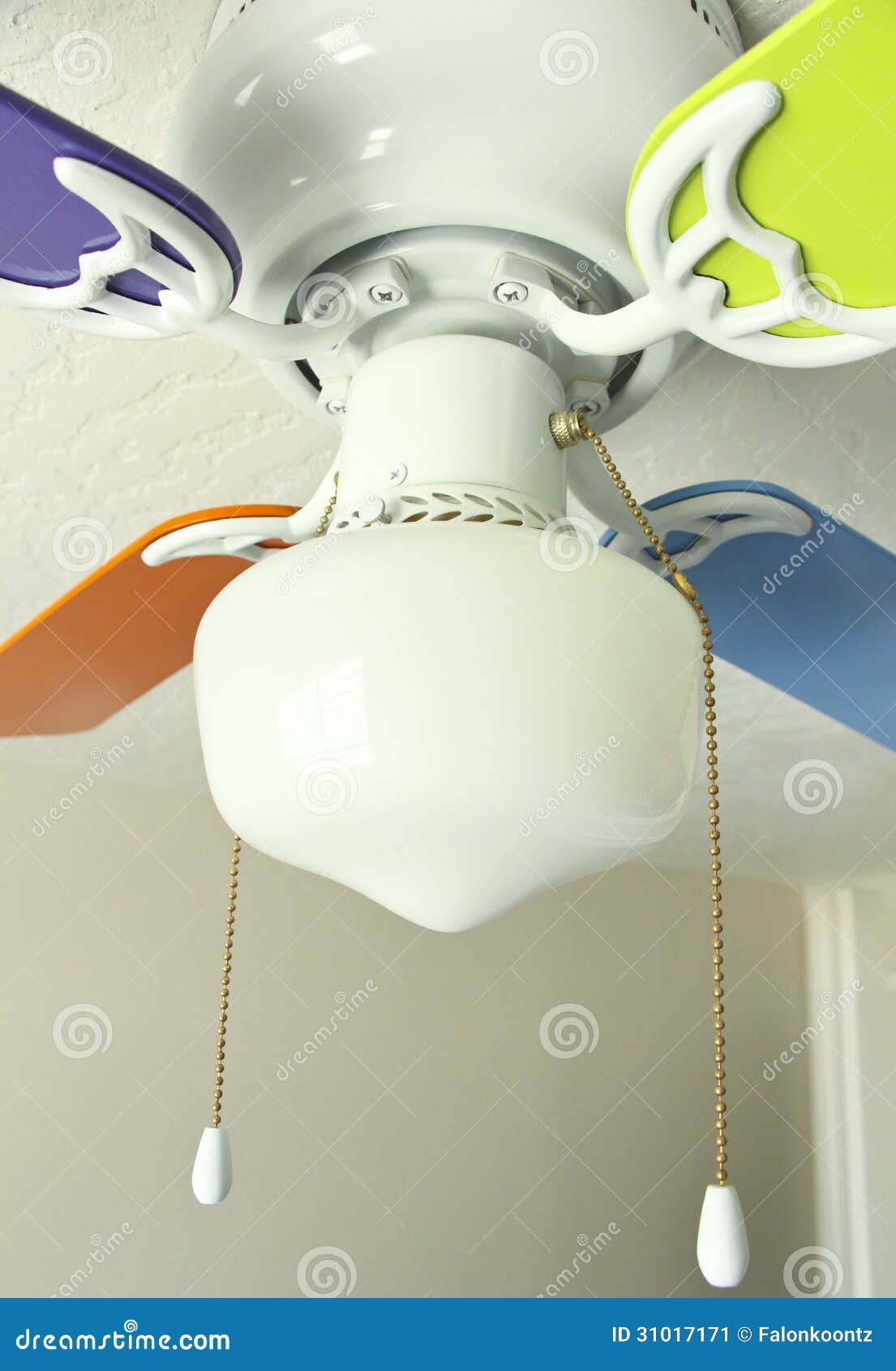 Multi Colored Ceiling Fan Stock Image Image Of Electrical