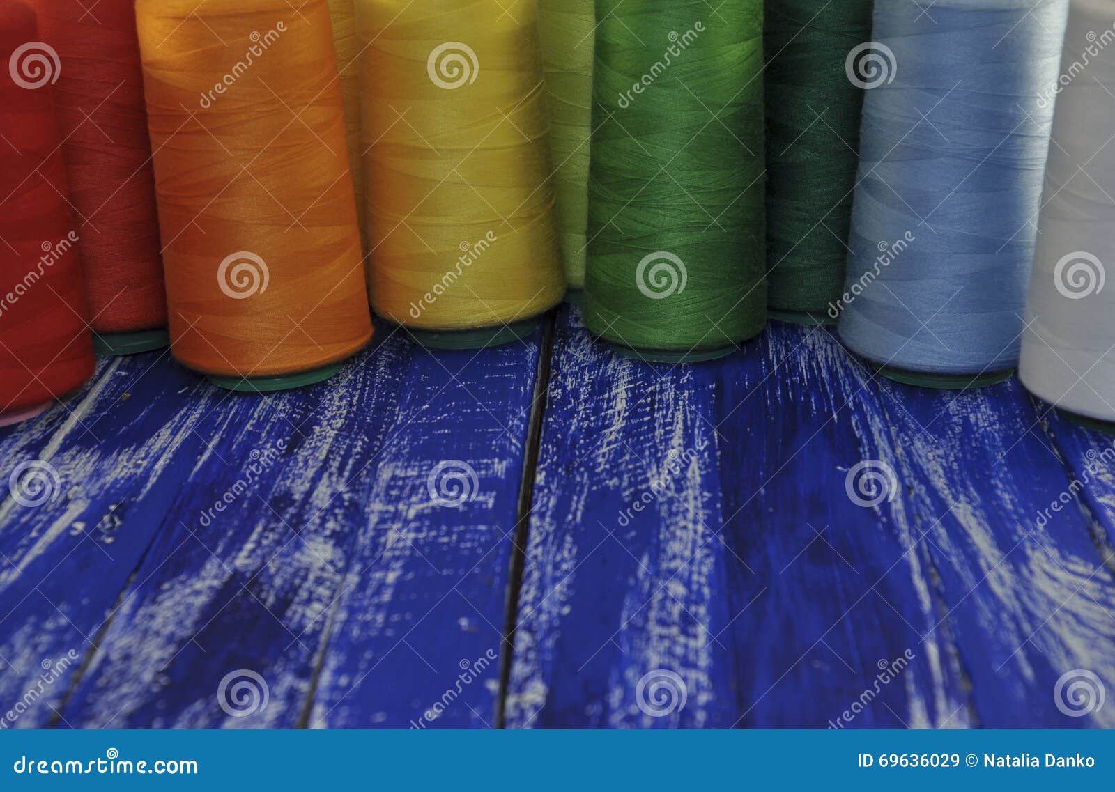 Multicolored Coils For Sewing And Embroidery Stock Image Image of