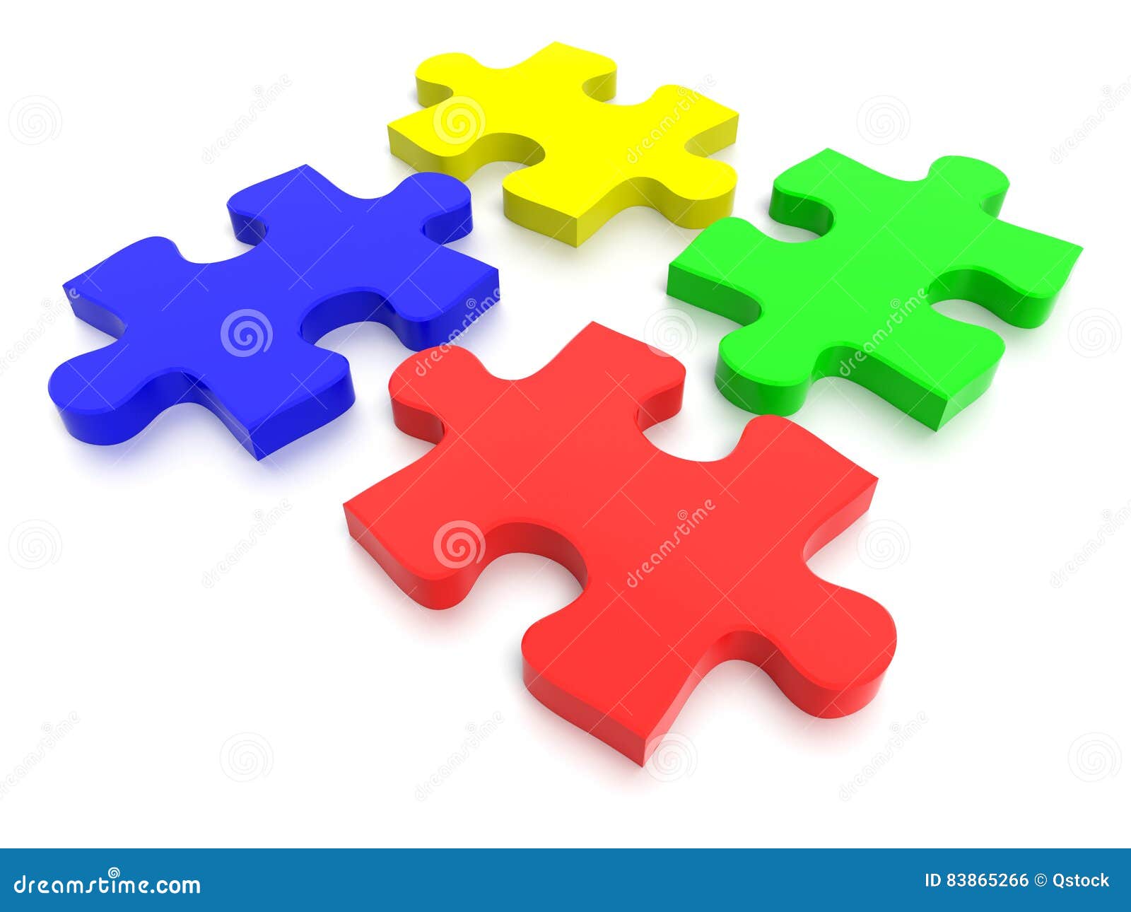Multi Colored Jigsaw Puzzle Pieces Stock Illustration - Illustration of