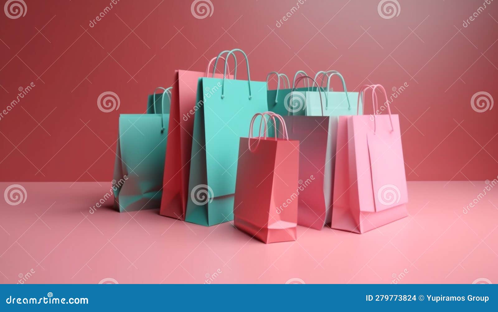 Multi Colored Paper Shopping Bag with Handle for Retail Gift Packaging ...