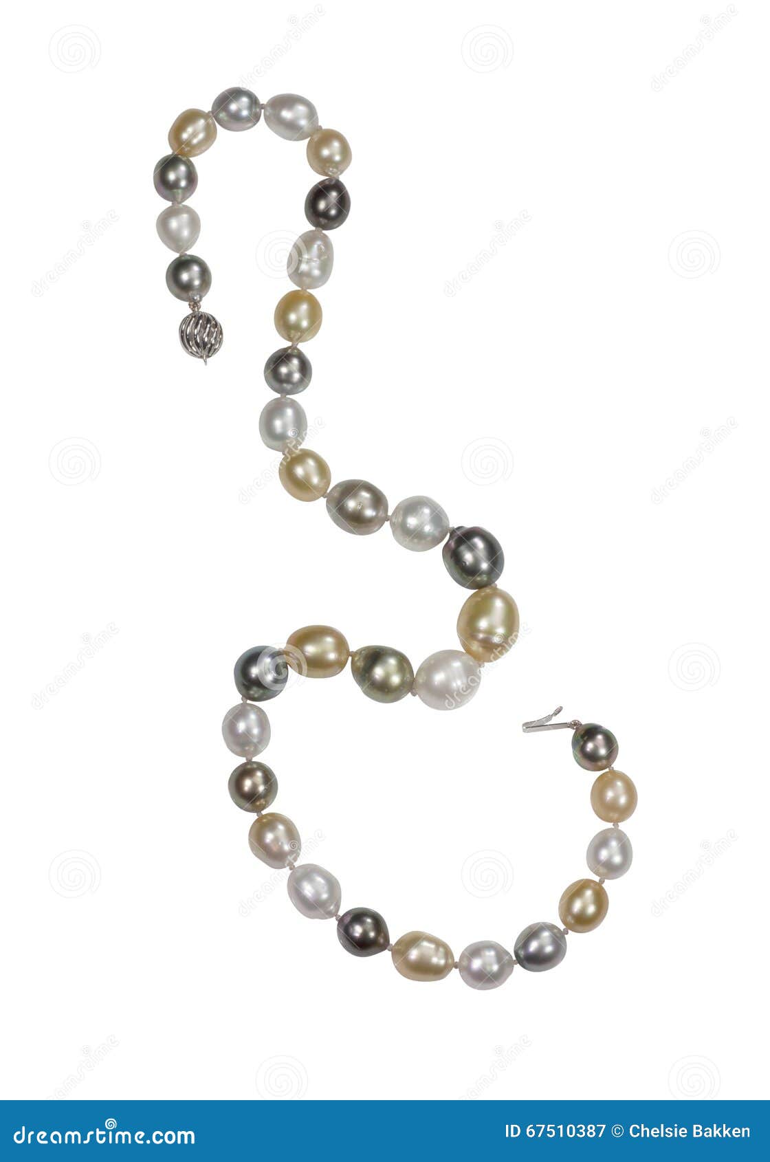 Multi Colored Pearl Necklace Stock Image - Image of precious, accessory ...