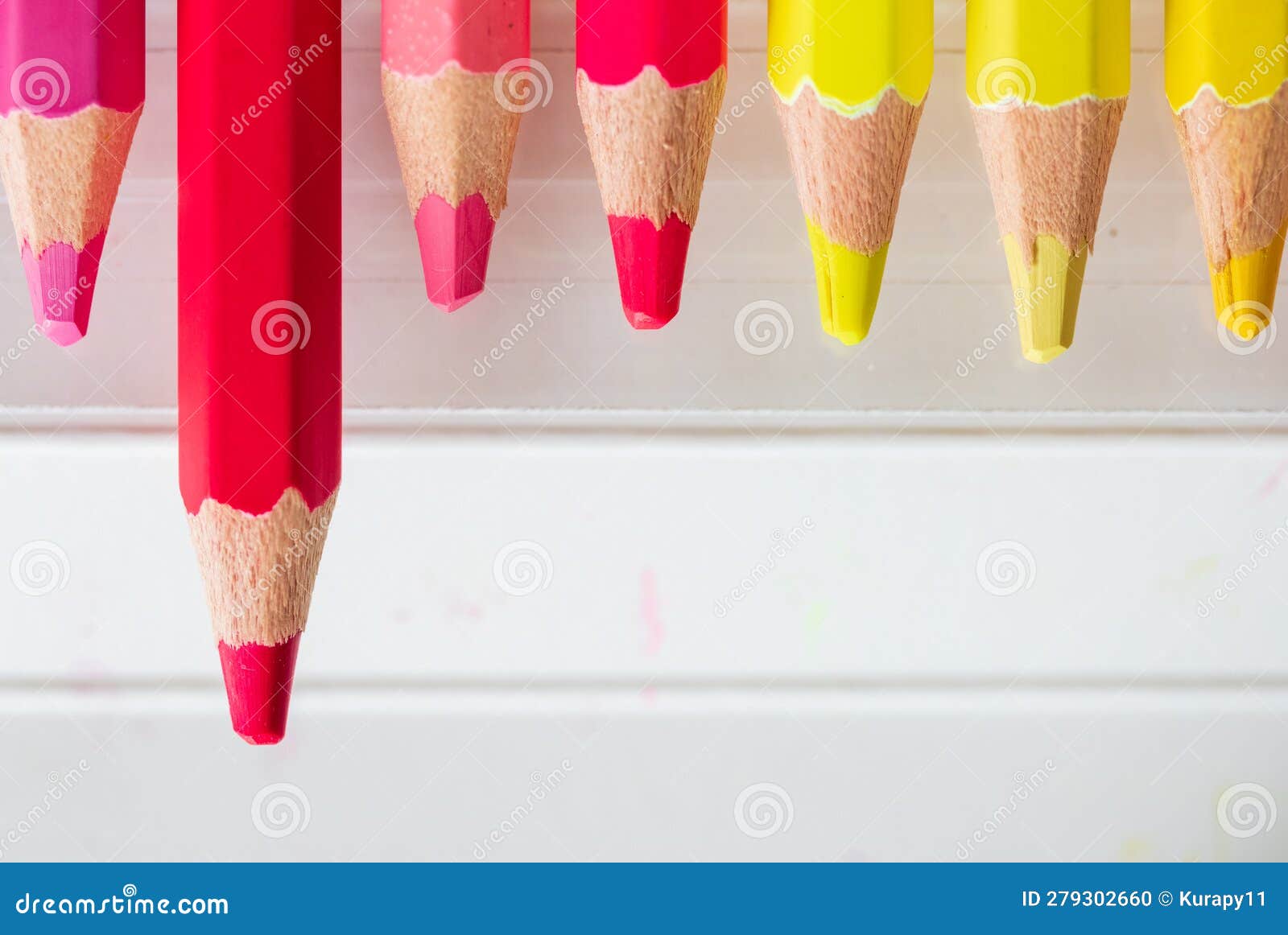 Multicolored Pencils in Box on White. Stock Photo Image of group, design 279302660