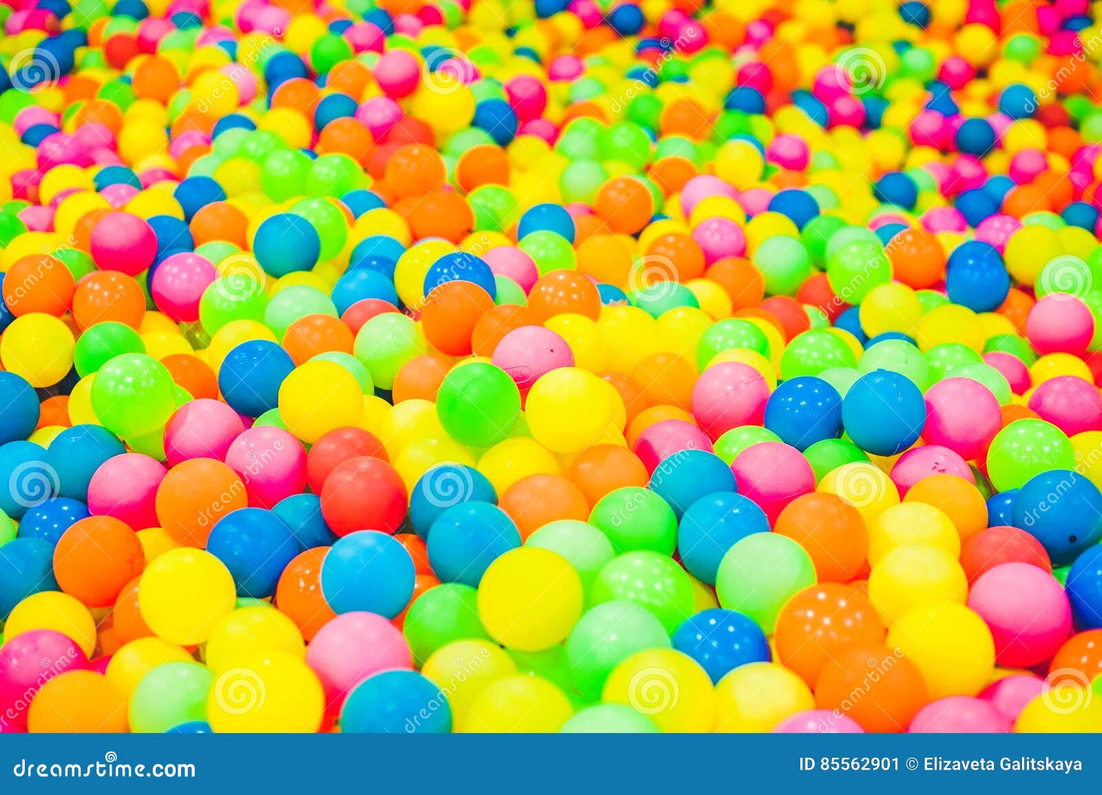 Multicolored Plastic Balls. a Children`s Playroom Stock Image Image