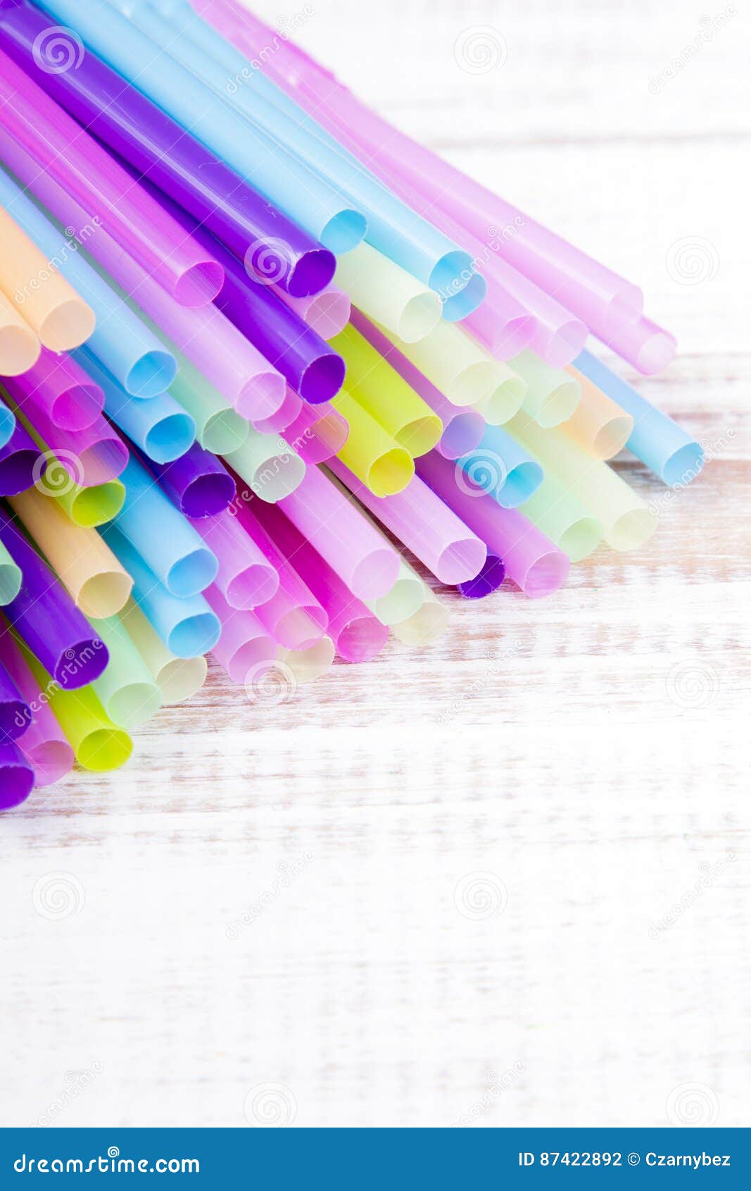 Multi Colored Plastic Drinking Straws Stock Photo Image of macro