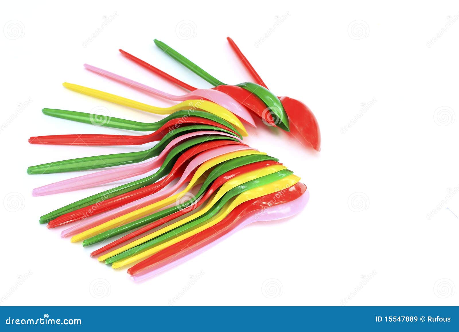 Multicolored Plastic Spoons Stock Image Image of tool, equipment