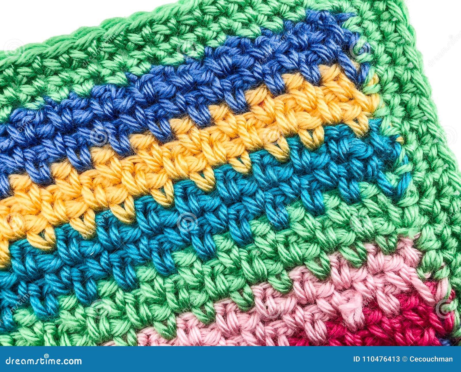 Granite Stitch Placemat Crochet Pattern  PDF Instant Download  Checkered stripes