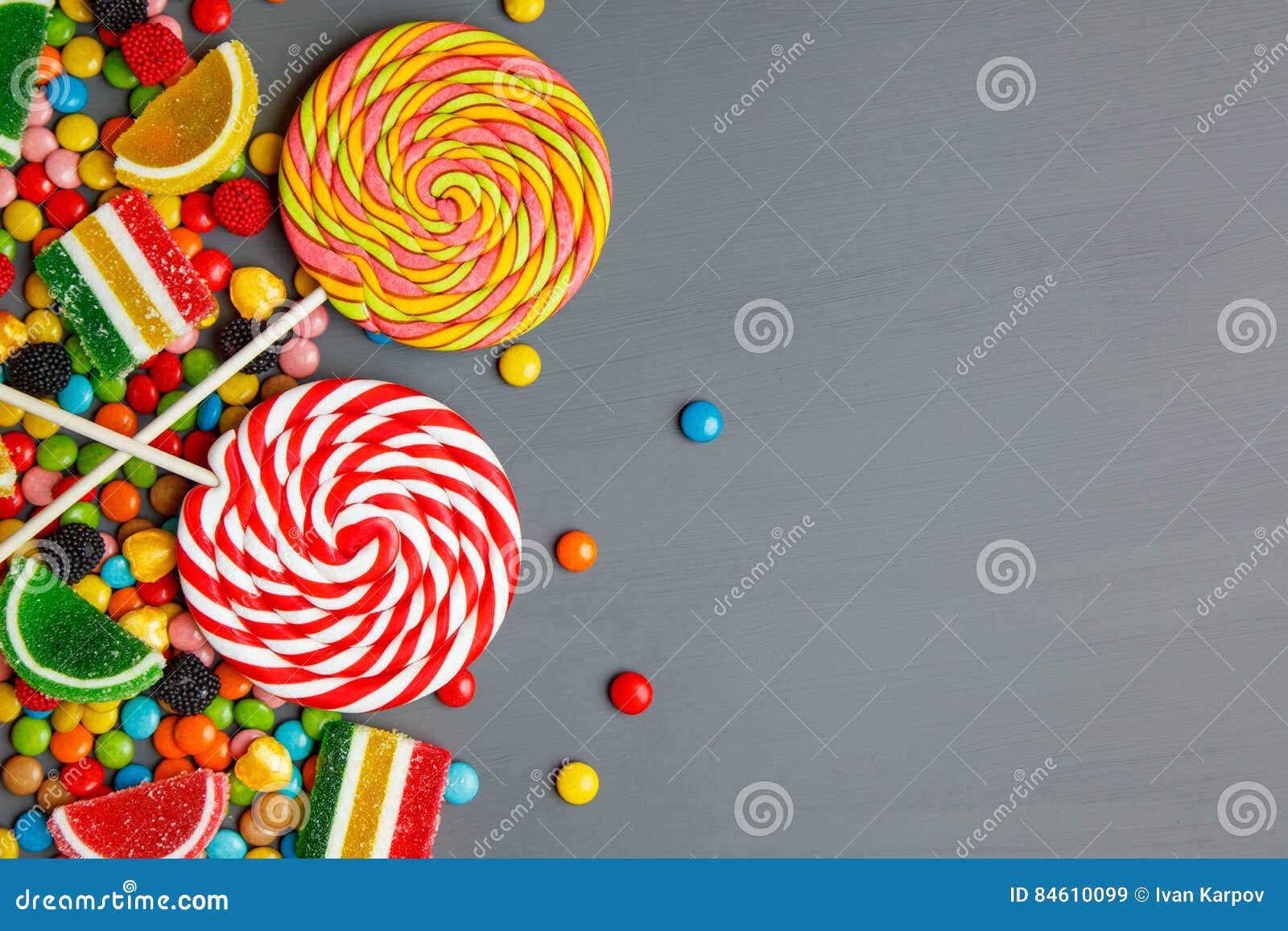 Multicolored Sweets and Chewing Gum Background Stock Image Image of