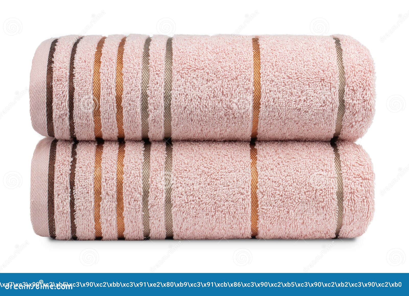 Multicolored Terry Cotton Bath Towels, Isolate Stock Photo Image of