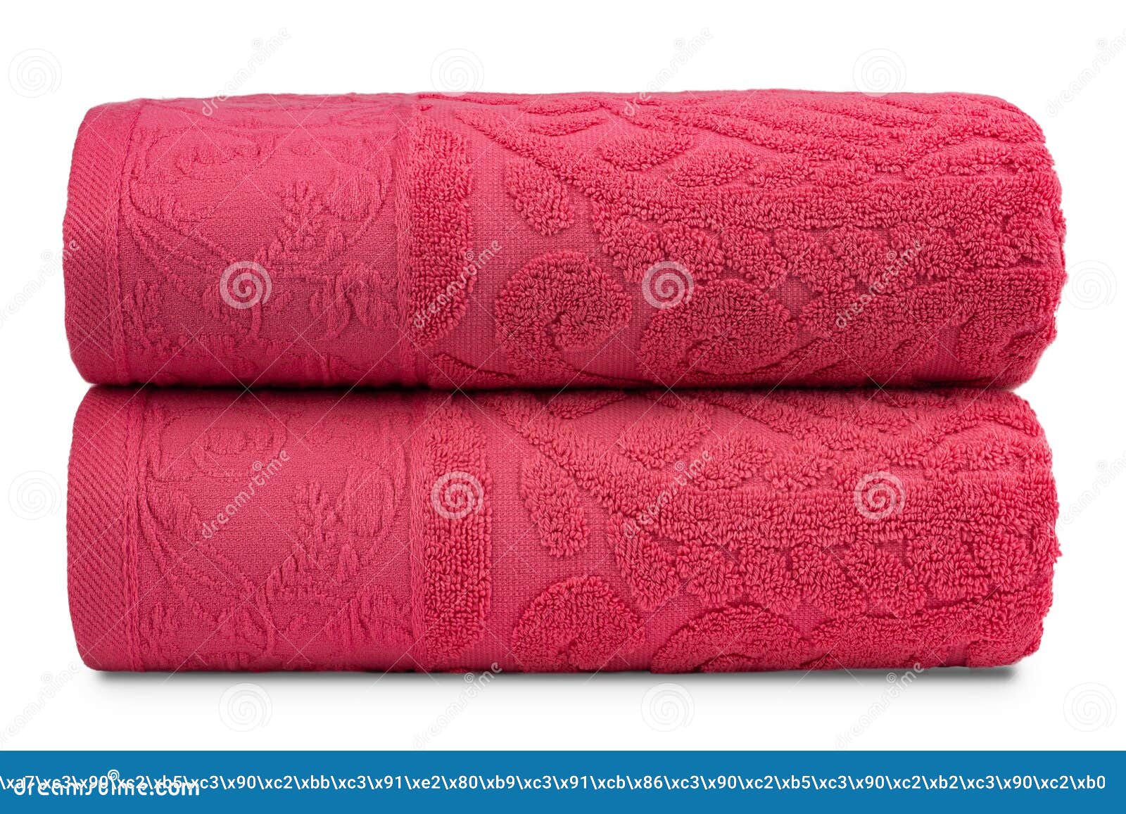 Multicolored Terry Cotton Bath Towels, Isolate Stock Image Image of