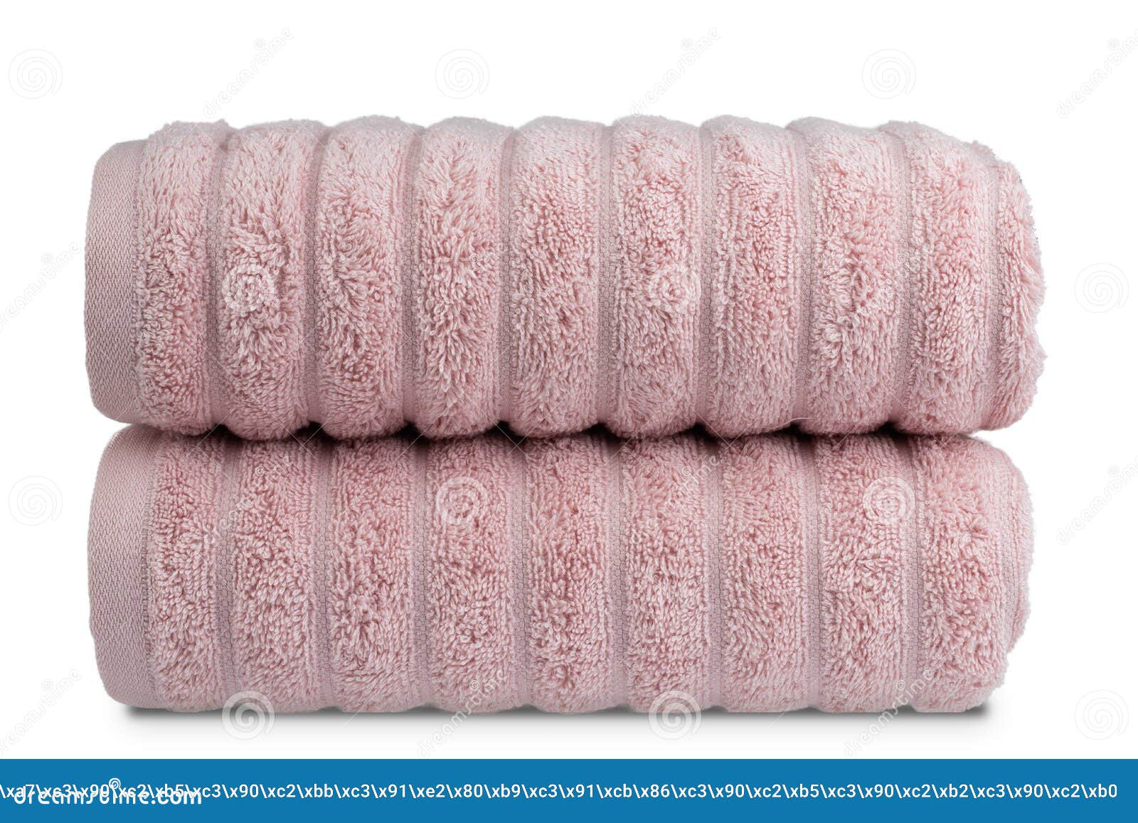 Multicolored Terry Cotton Bath Towels, Isolated Stock Image Image of