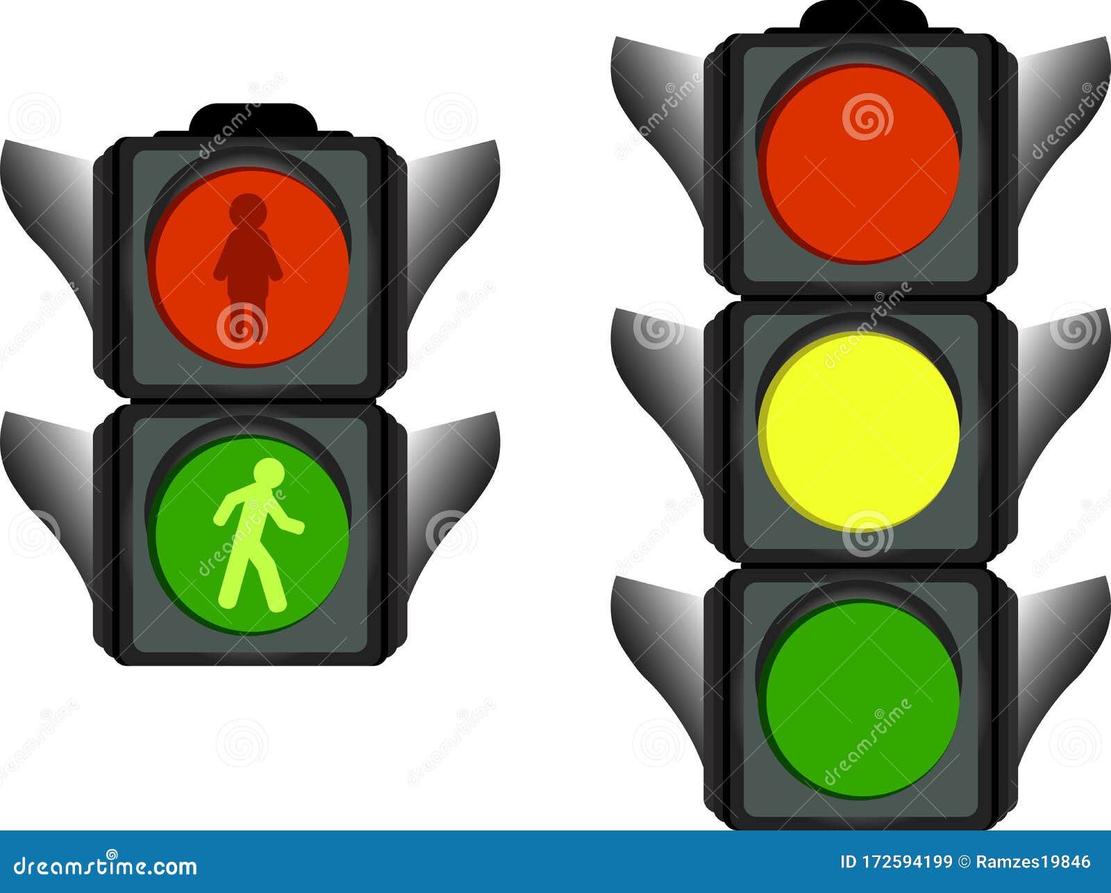 Pedestrian Safety Rules And Tips. Safe And Unsafe Street Crossing ...