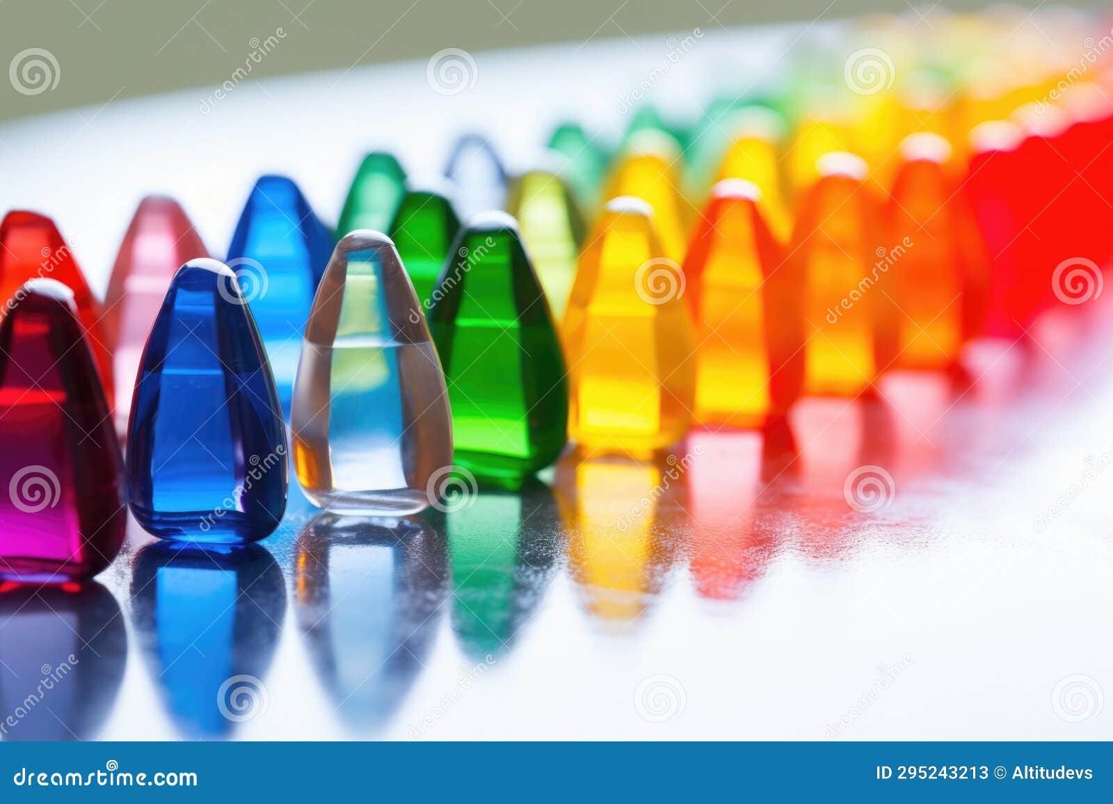 Multicolored Trivia Game Pieces Lined Up Stock Image Image of pieces