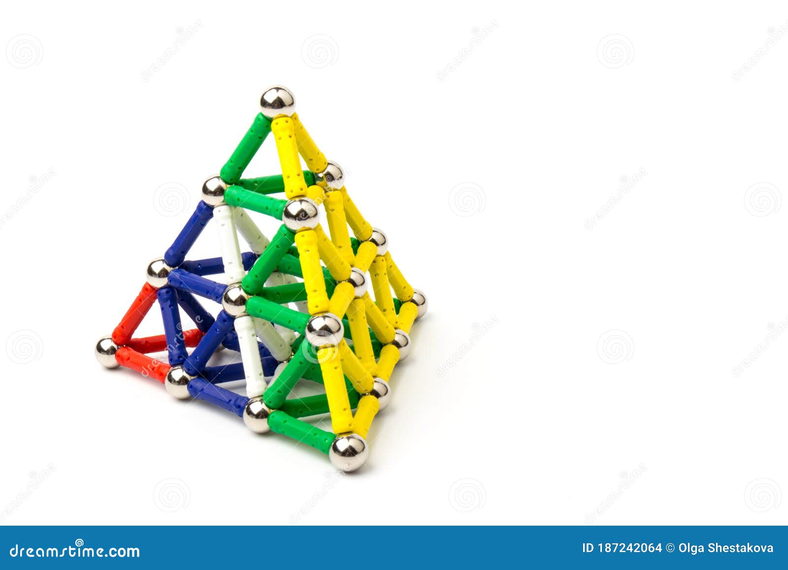 Multicolored Volumetric Figure of Balls and Sticks Stock Photo Image of childhood