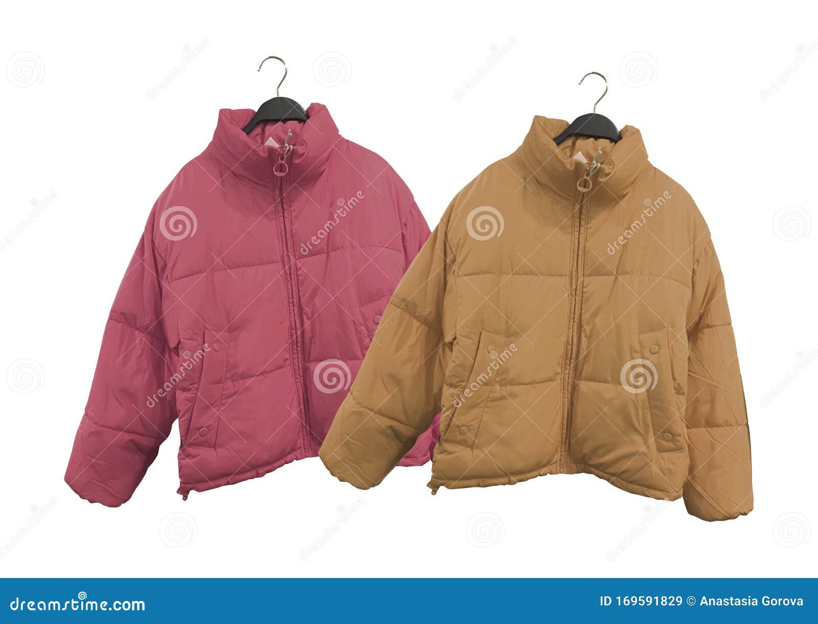 multi colored puffer jacket