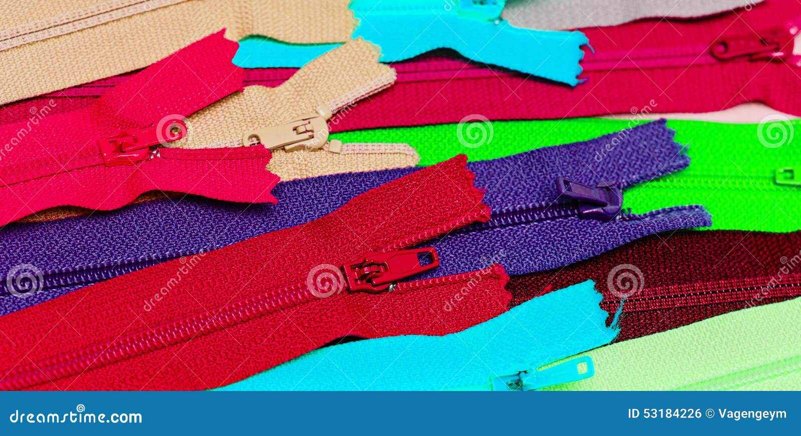 Multi-colored zipper stock photo. Image of metal, fastening - 53184226