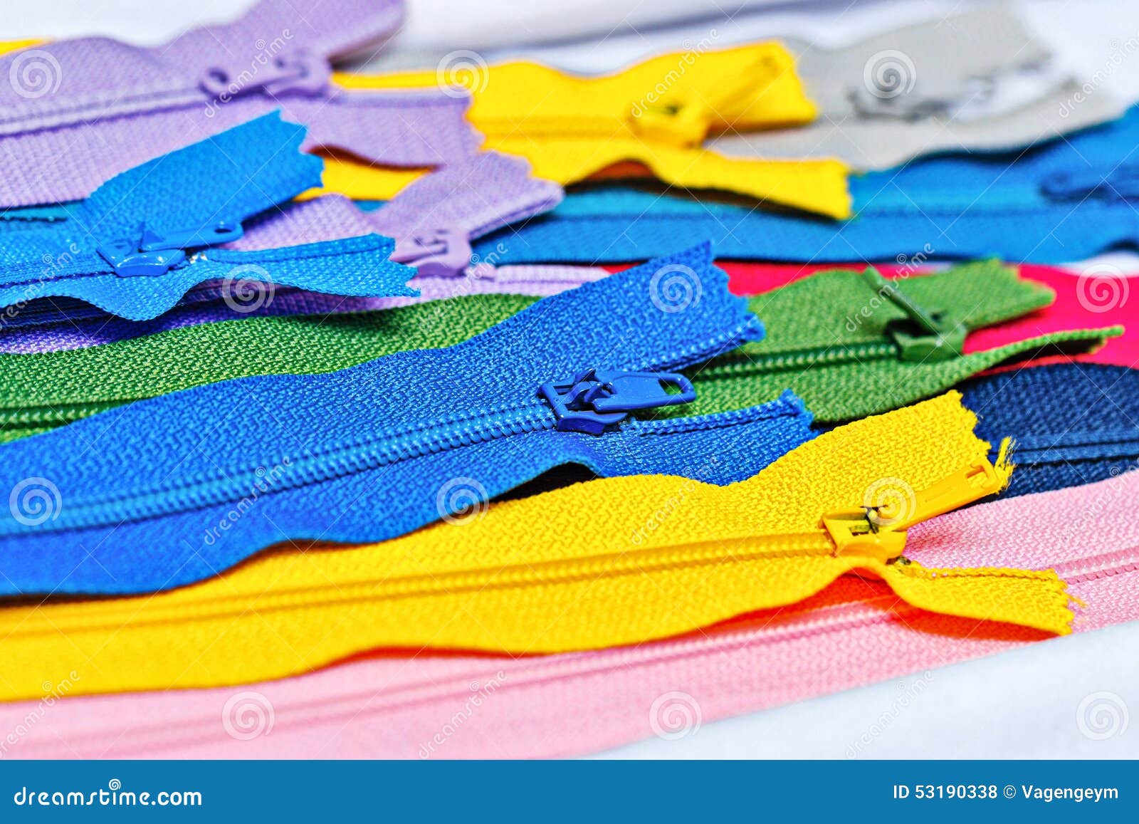 Multi-colored zipper stock photo. Image of element, orange - 53190338