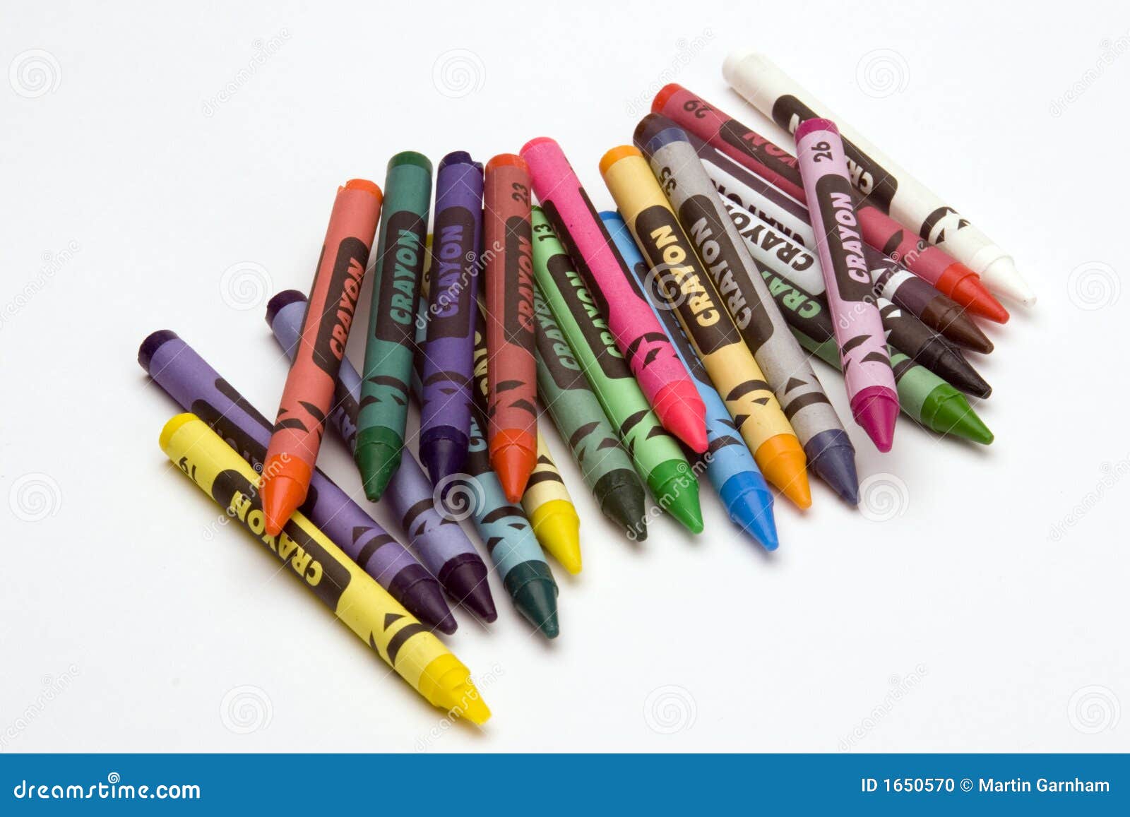 Multi Coloured Crayons stock photo. Image of drawing, black 1650570