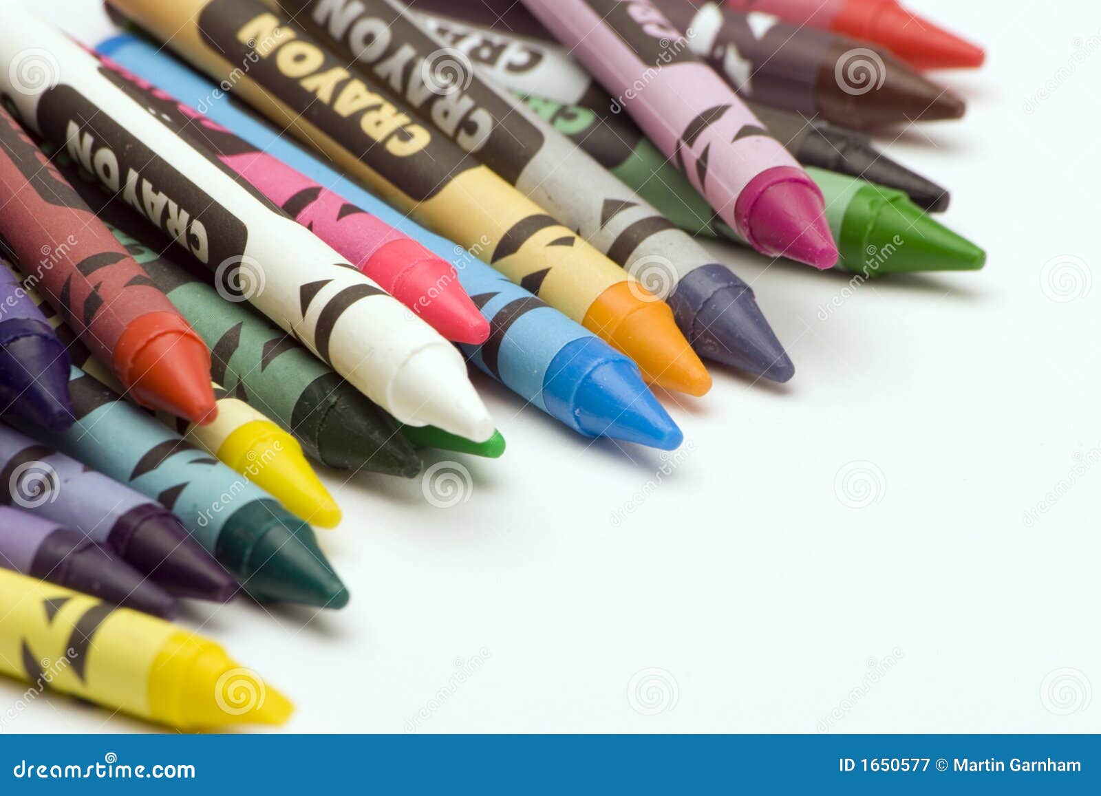 Multi Coloured Crayons stock image. Image of green, colour 1650577