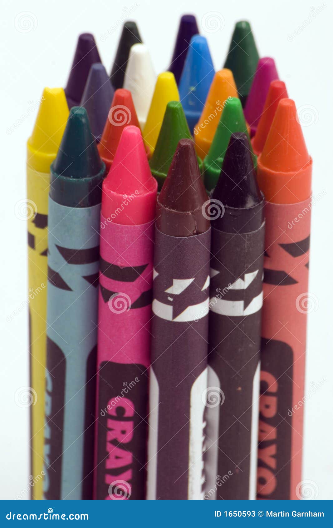 Multi Coloured Crayons stock image. Image of group, colour 1650593