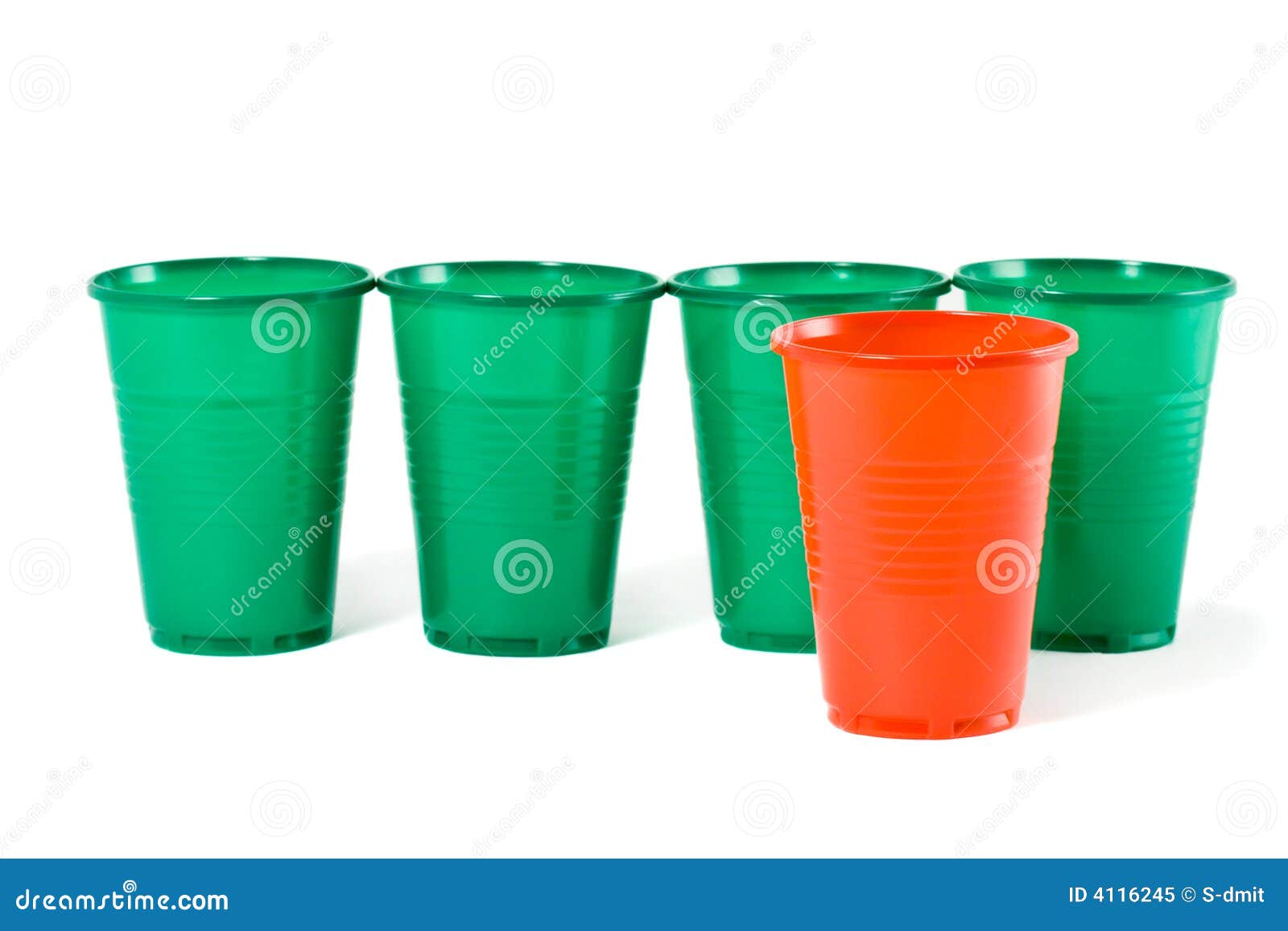 Multicoloured Disposable Plastic Glasses Stock Image Image of