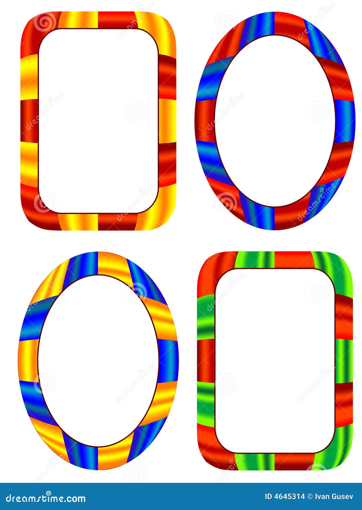 Multicoloured frames stock vector. Illustration of frame 4645314
