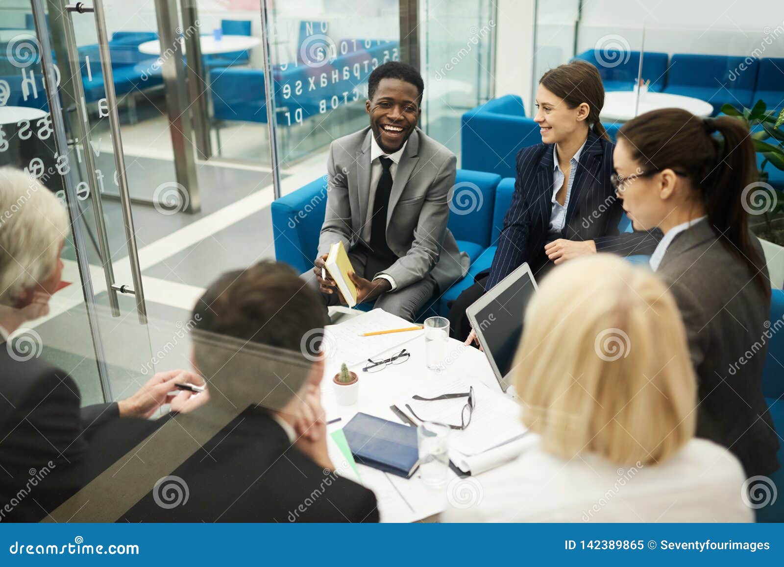 Multi-ethnic Group Discussion Stock Image - Image of african