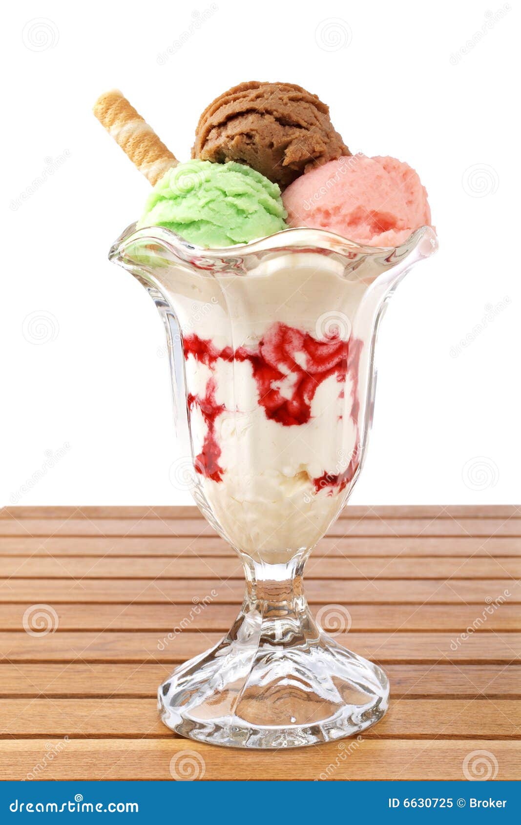 Multi Flavor Ice Cream Glass Stock Image Image of cold, bowl 6630725