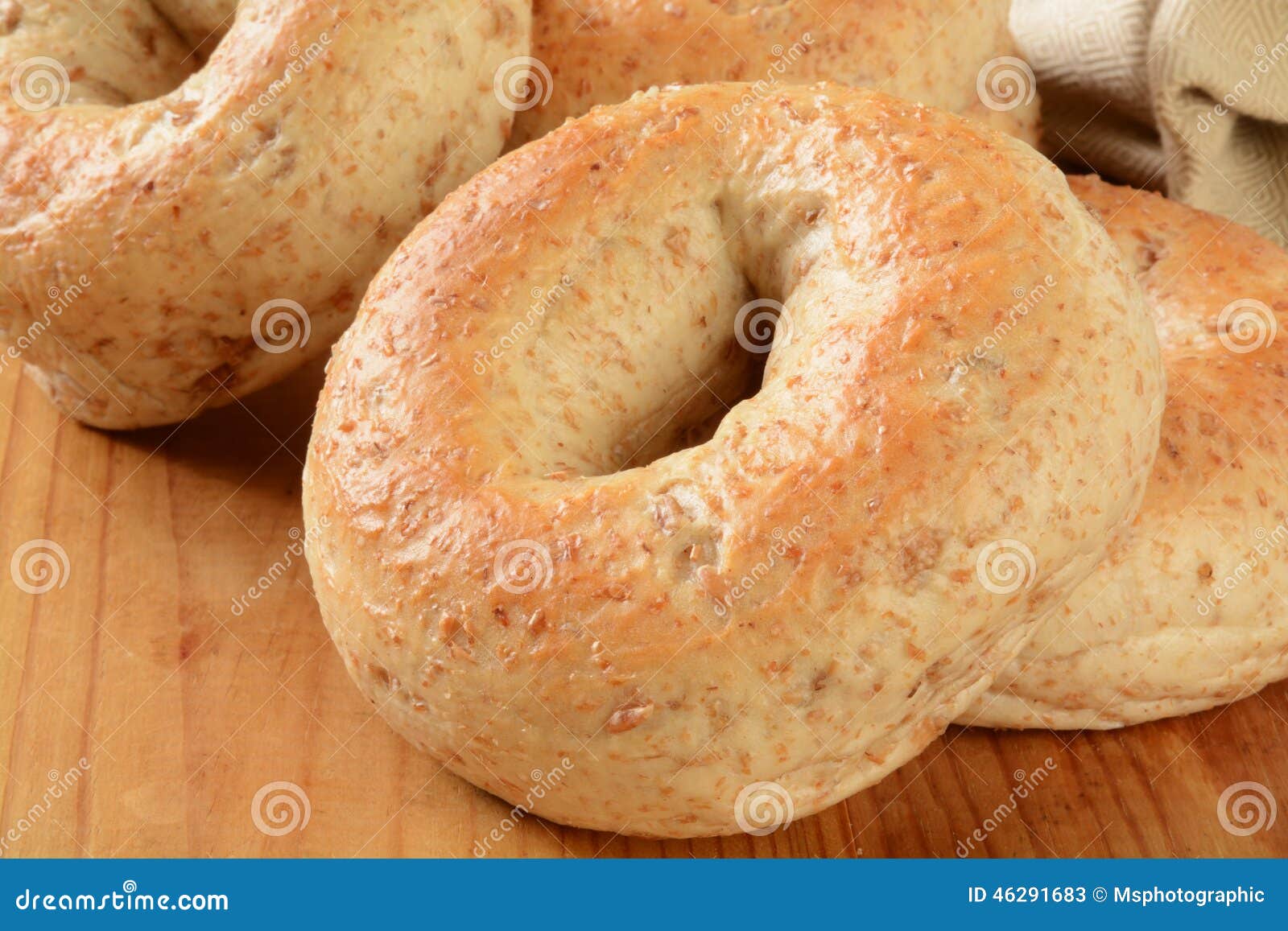 Multi grain bagels stock image. Image of bread, grain 46291683