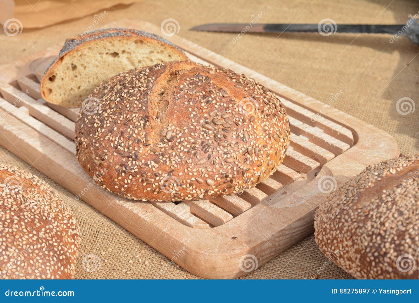 Multi grain french bread stock image. Image of french 88275897