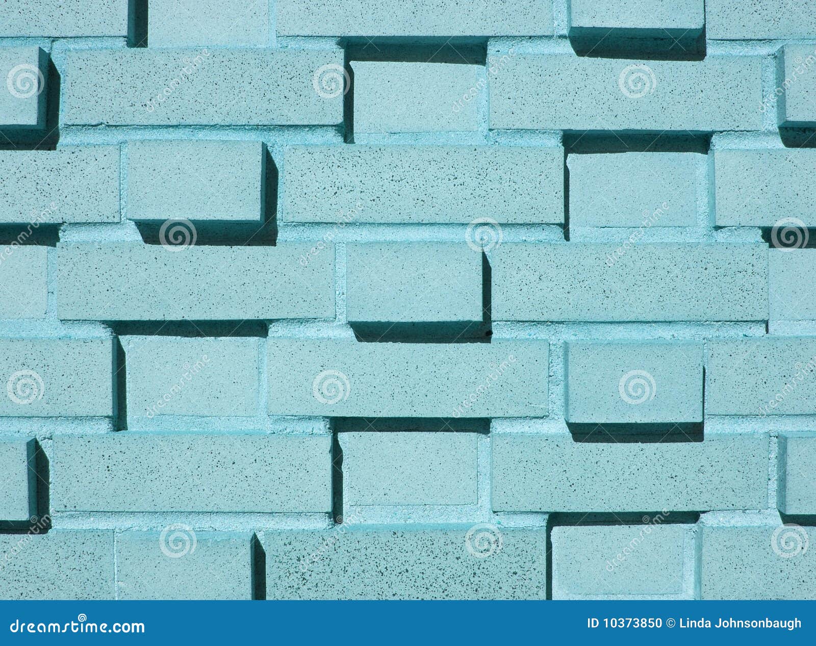 MultiLayered Aqua Brick Wall Stock Photo Image of bumpy, building 10373850