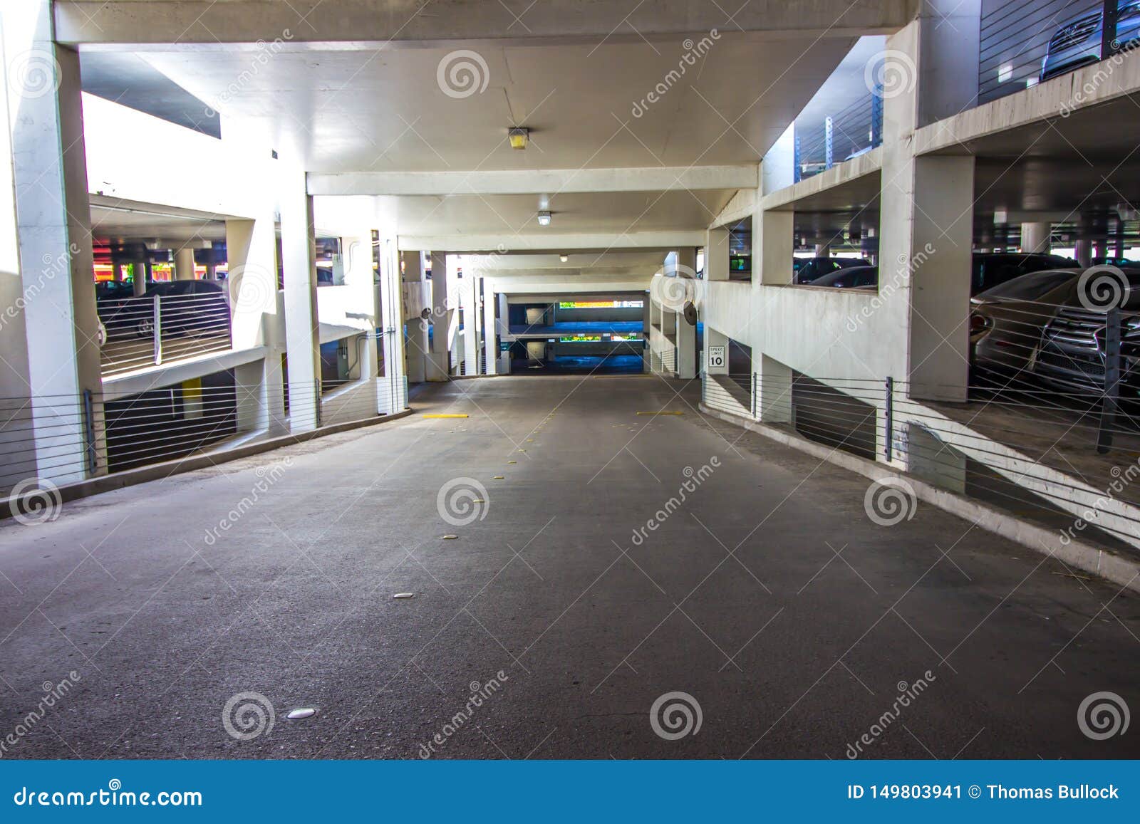 Multi Level Parking Garage Ramp Stock Image - Image of exit ...
