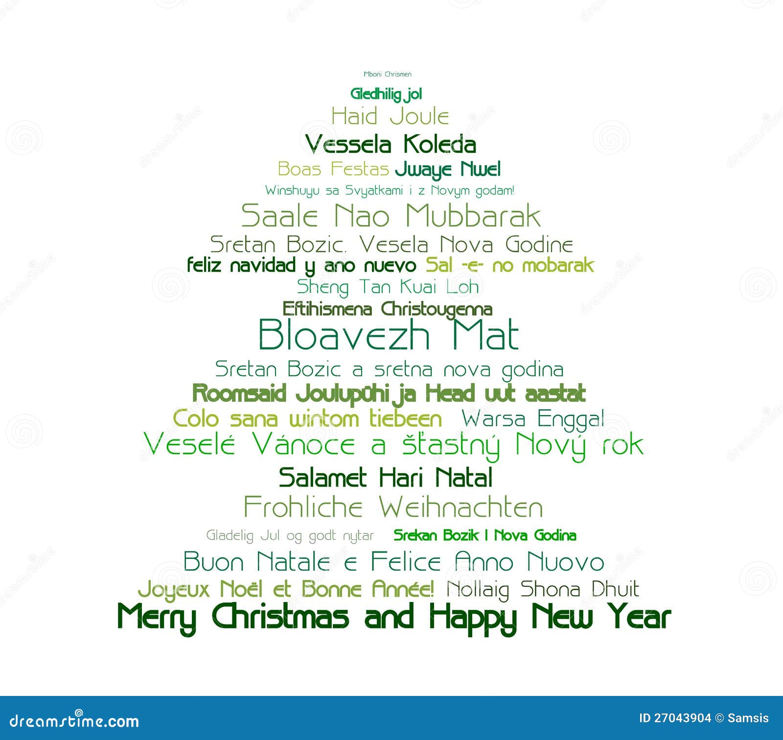 Multi-national Christmas Tree Stock Images - Image: 27043904